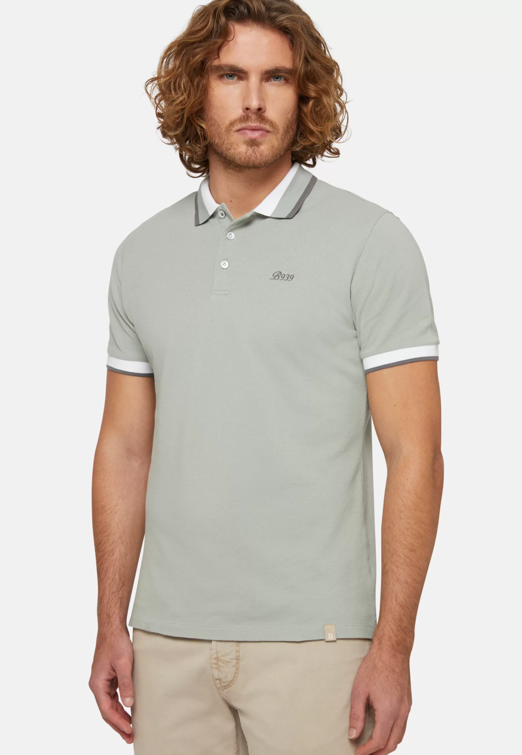 Polo^Boggi Milano Organic Cotton Blend Piqué Polo Shirt Green