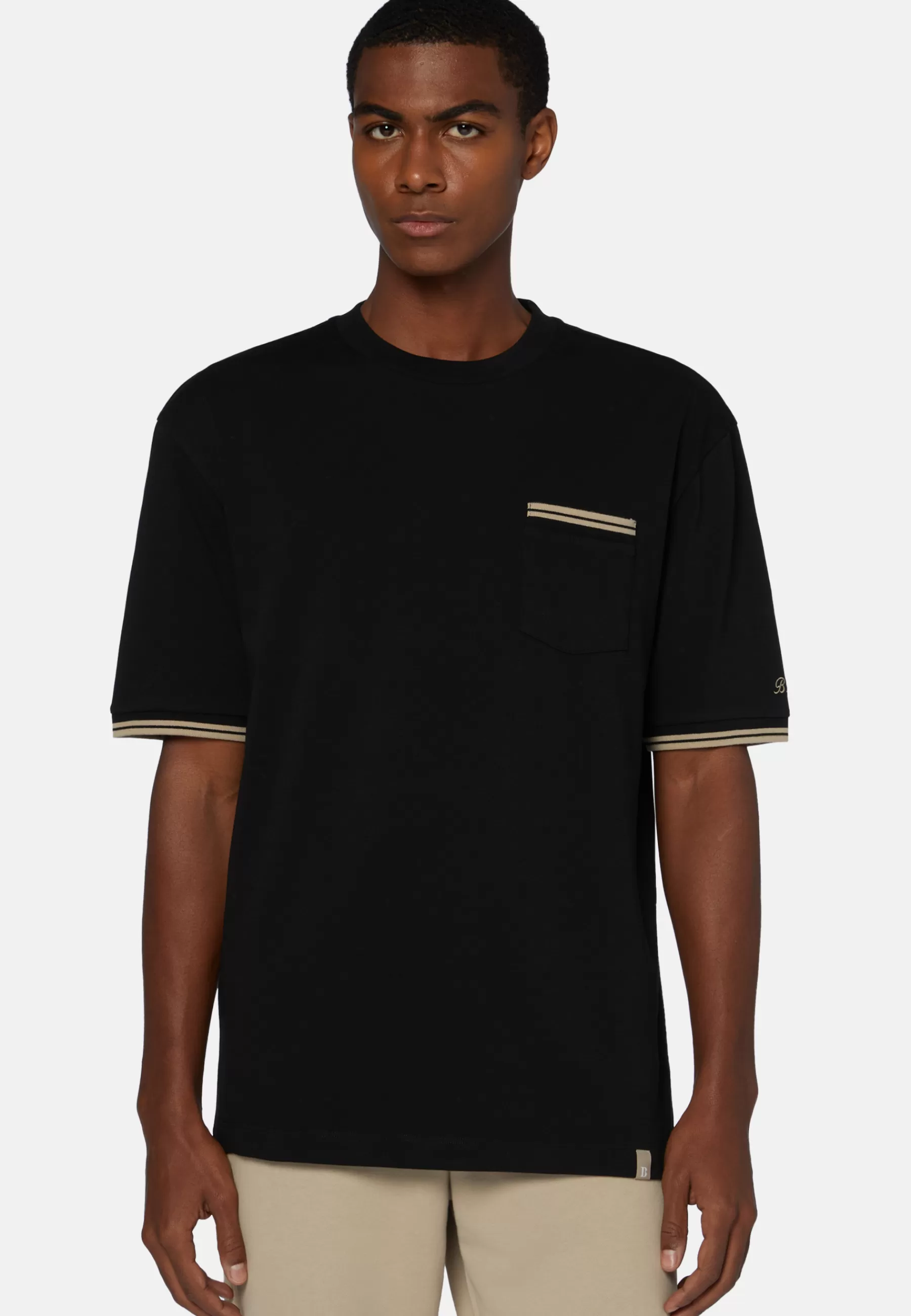 T-Shirts^Boggi Milano Organic Cotton Blend T-Shirt Black