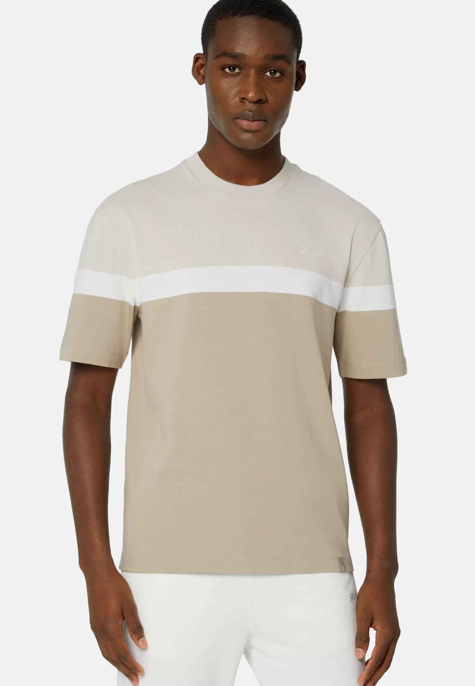 T-Shirts^Boggi Milano Organic Cotton Blend T-Shirt Beige