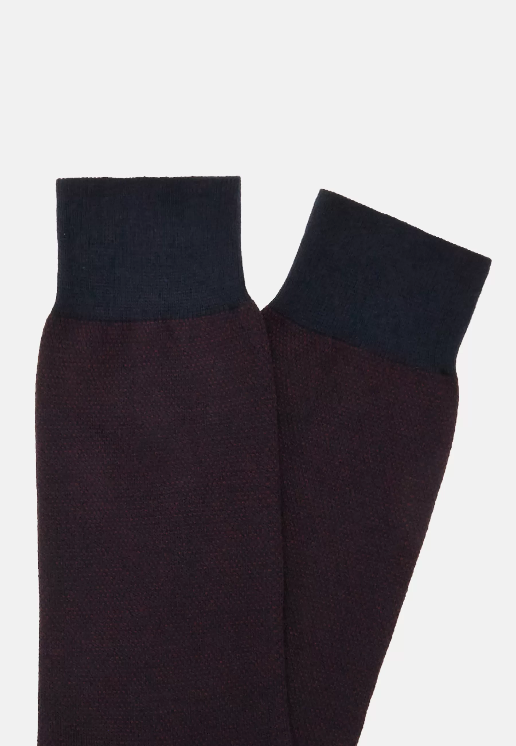 Socks^Boggi Milano Organic Cotton Oxford Socks Navy - Burgundy