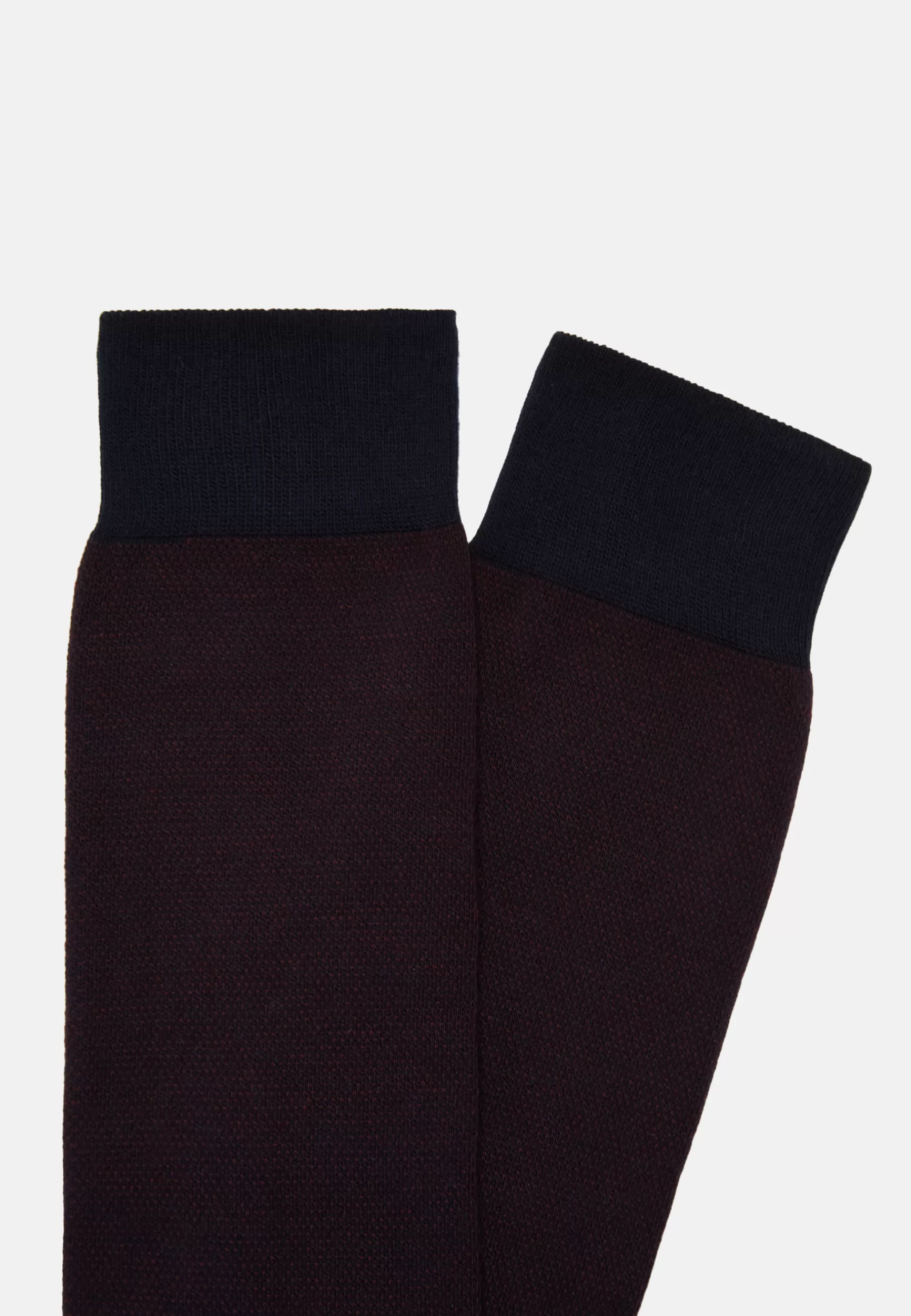 Socks^Boggi Milano Organic Cotton Oxford Socks Navy - Burgundy