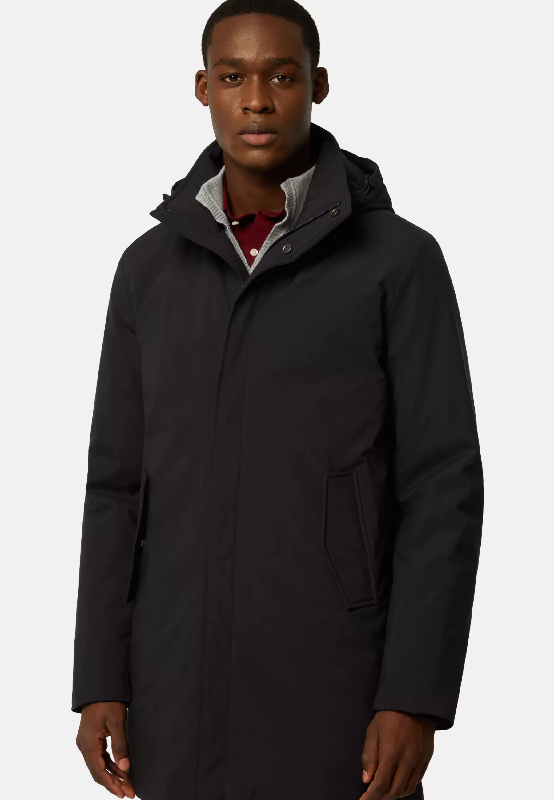 Outerwear^Boggi Milano Padded Tech Long Jacket Navy blue