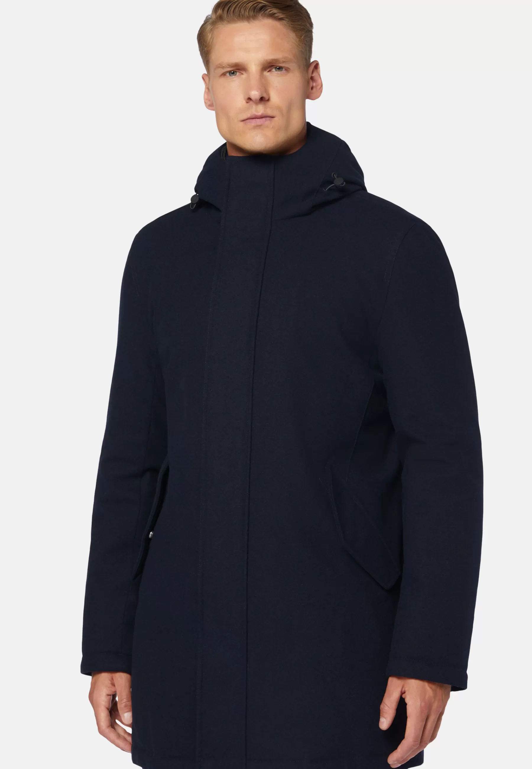 Outerwear^Boggi Milano Padded Wool Blend Parka Navy blue