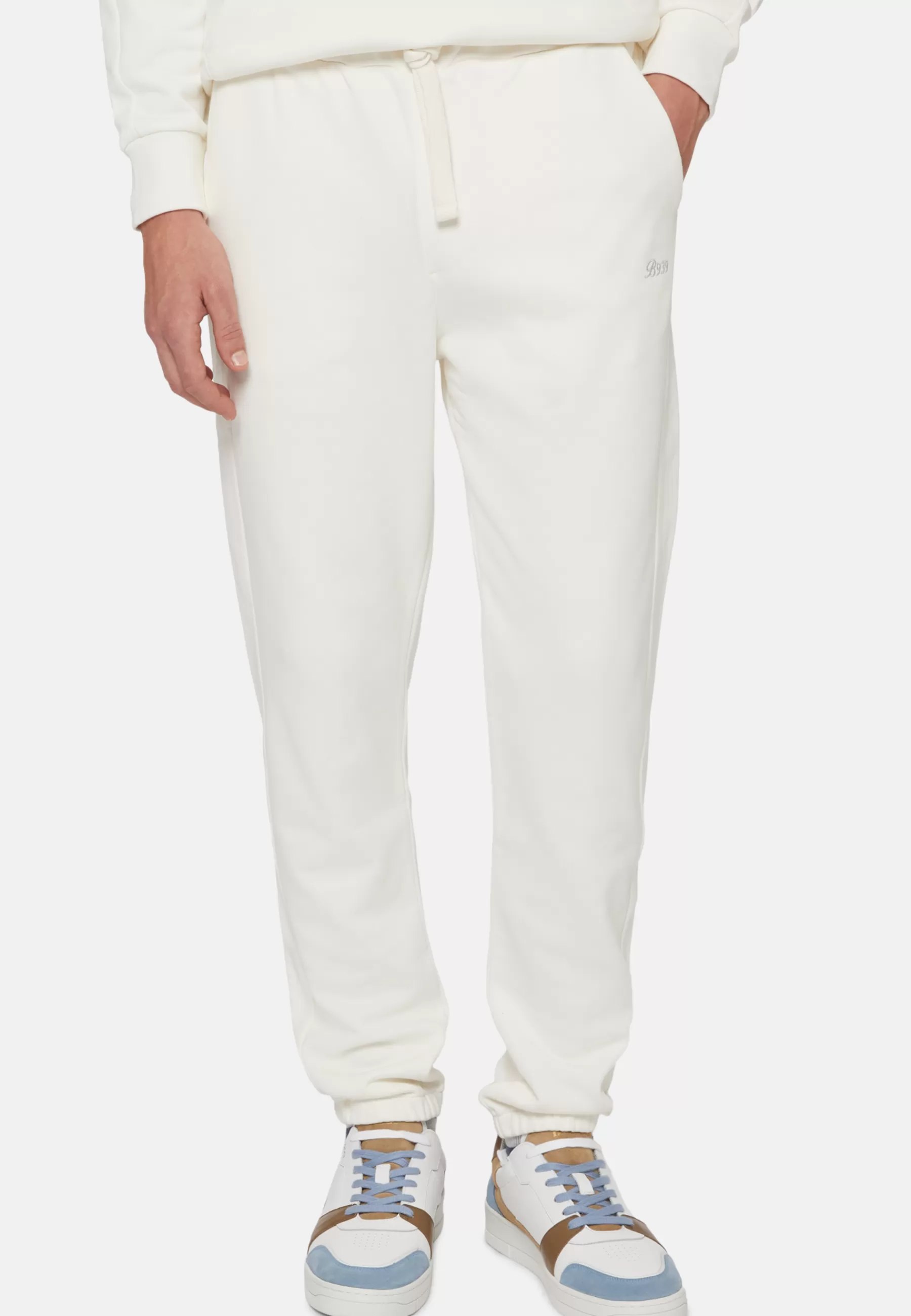 Sweatshirts and Joggers^Boggi Milano Pants in Organic Cotton Blend White