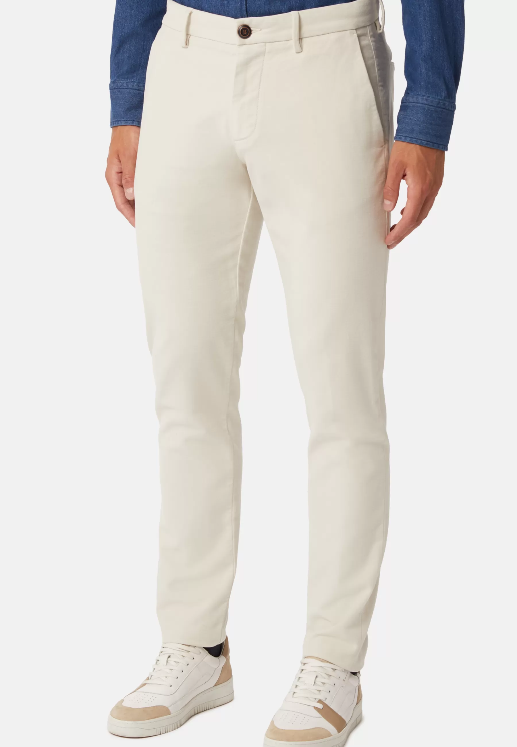 Pants^Boggi Milano Pants in Stretch Cotton Moleskin Beige