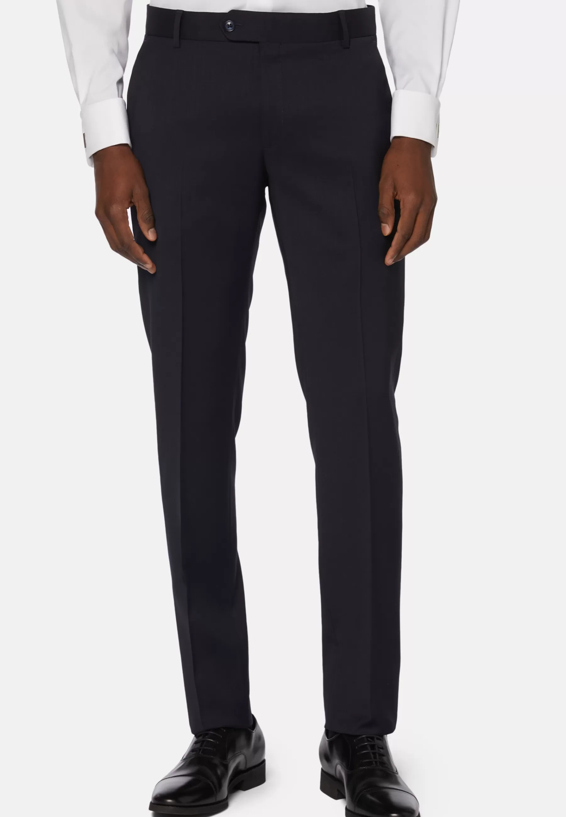 Pants and Jeans | Must-Have^Boggi Milano Pants in Stretch Knitted Wool Navy blue