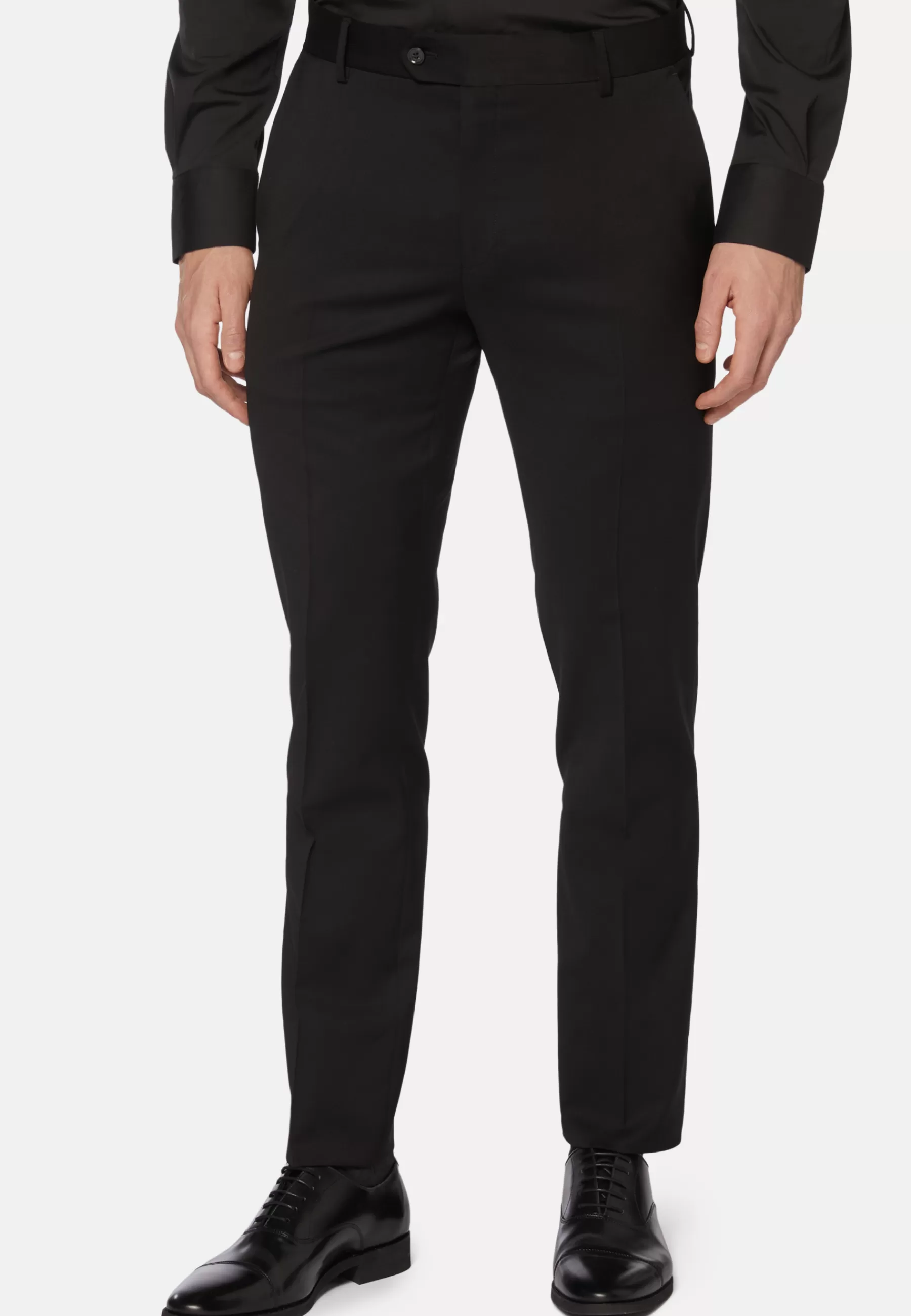 Pants and Jeans | Must-Have^Boggi Milano Pants in Stretch Knitted Wool Black