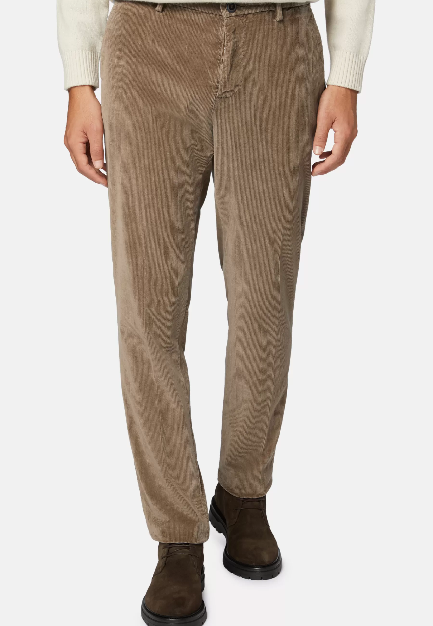 Pants^Boggi Milano Pants in Stretch Velvet Hazelnut