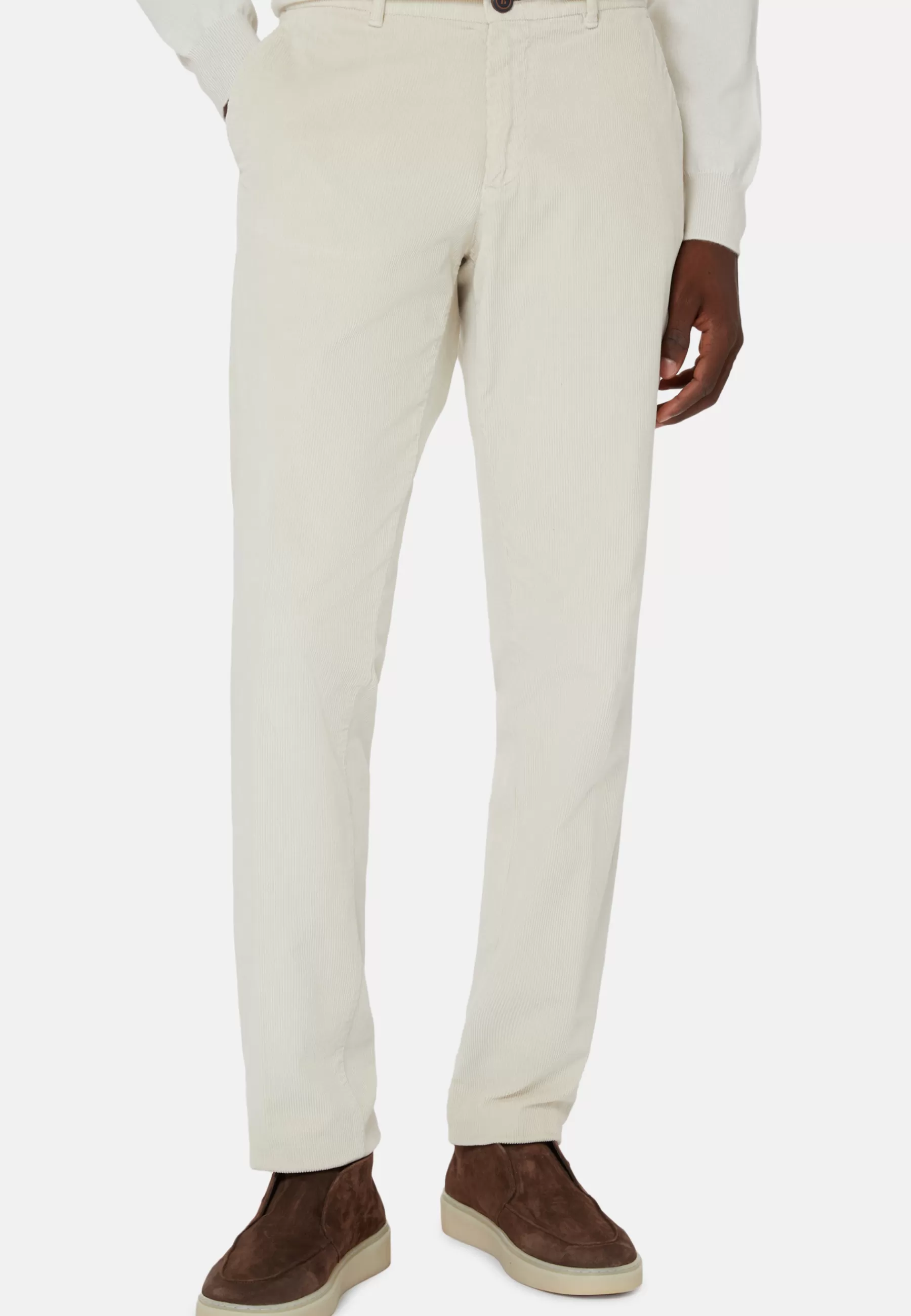 Pants^Boggi Milano Pants in Stretch Velvet Beige