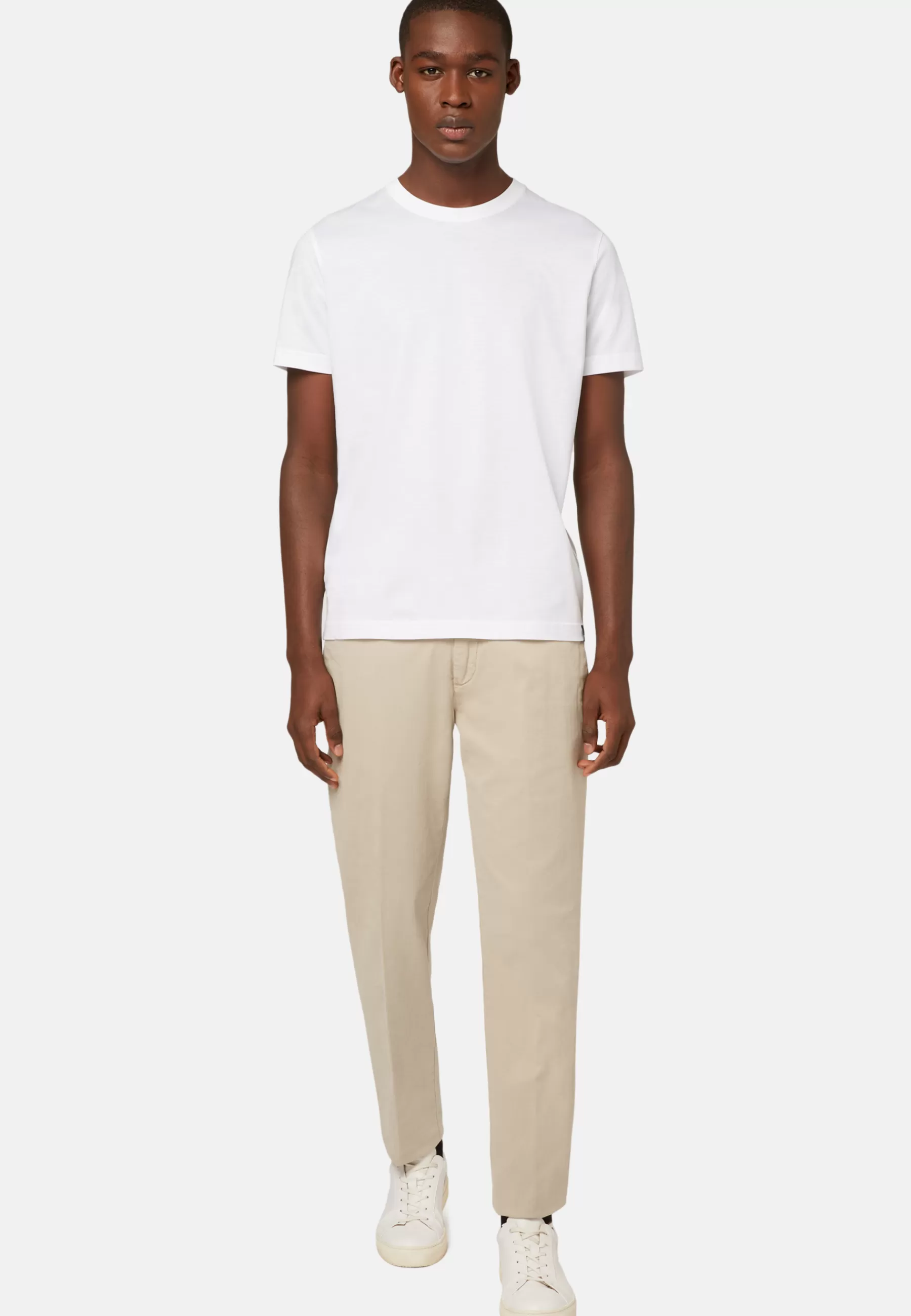 Polo Shirts and T-shirts | Must-Have^Boggi Milano Pima Cotton Jersey T-shirt White