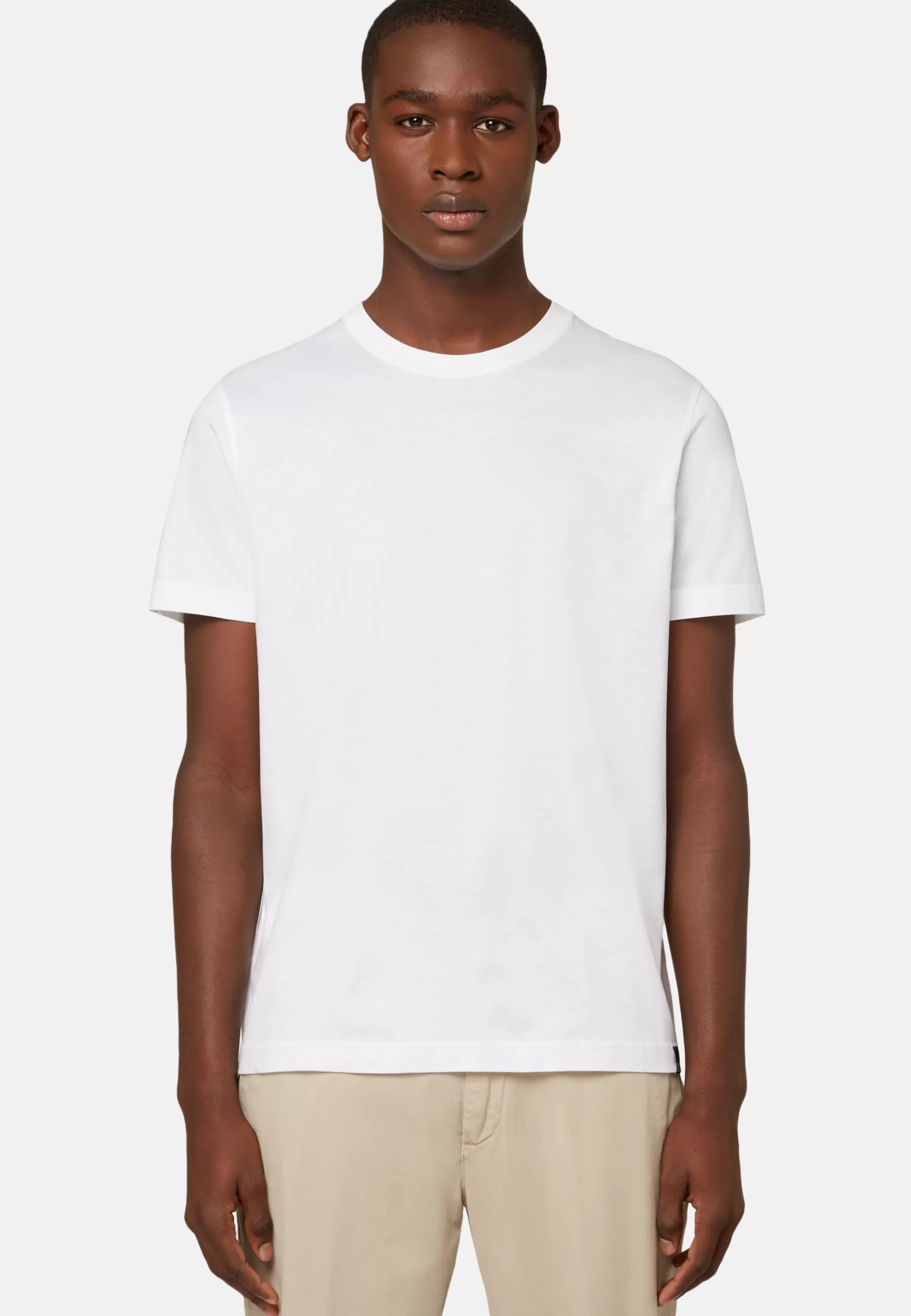 Polo Shirts and T-shirts | Must-Have^Boggi Milano Pima Cotton Jersey T-shirt White