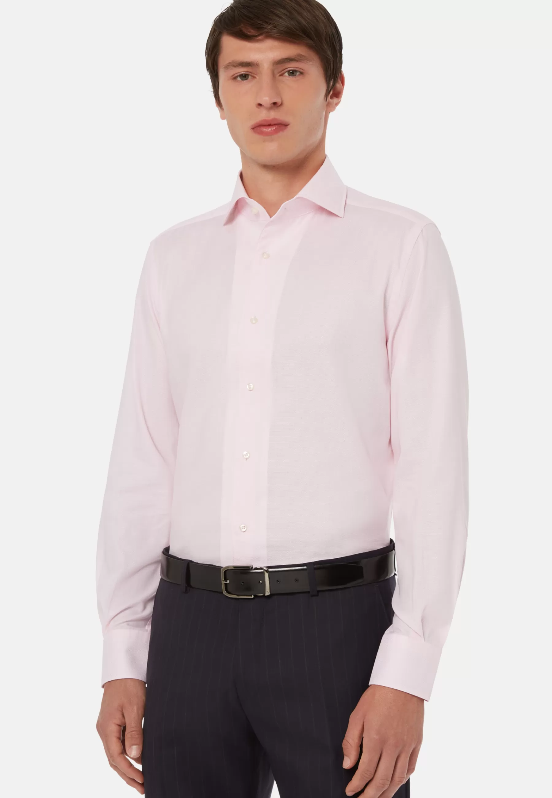 Dress Shirts^Boggi Milano Cotton Dobby Shirt Regular Fit Pink