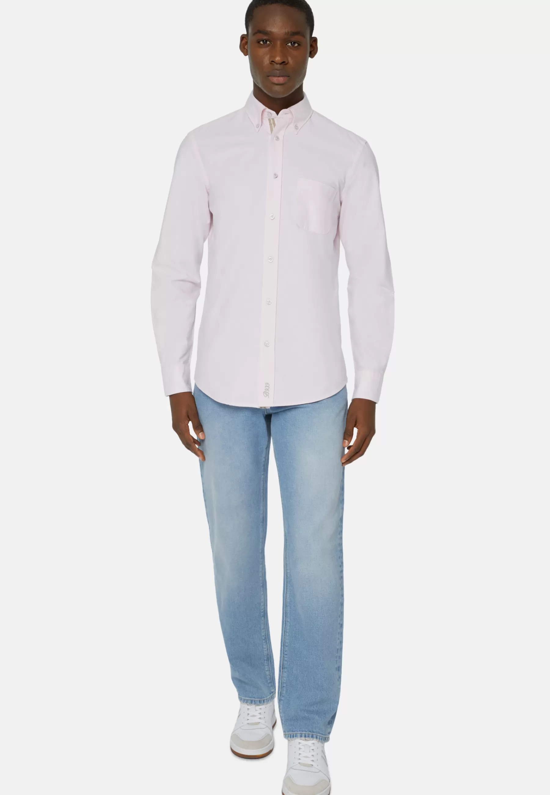 Casual Shirts^Boggi Milano Shirt In Organic Oxford Cotton, Regular Pink