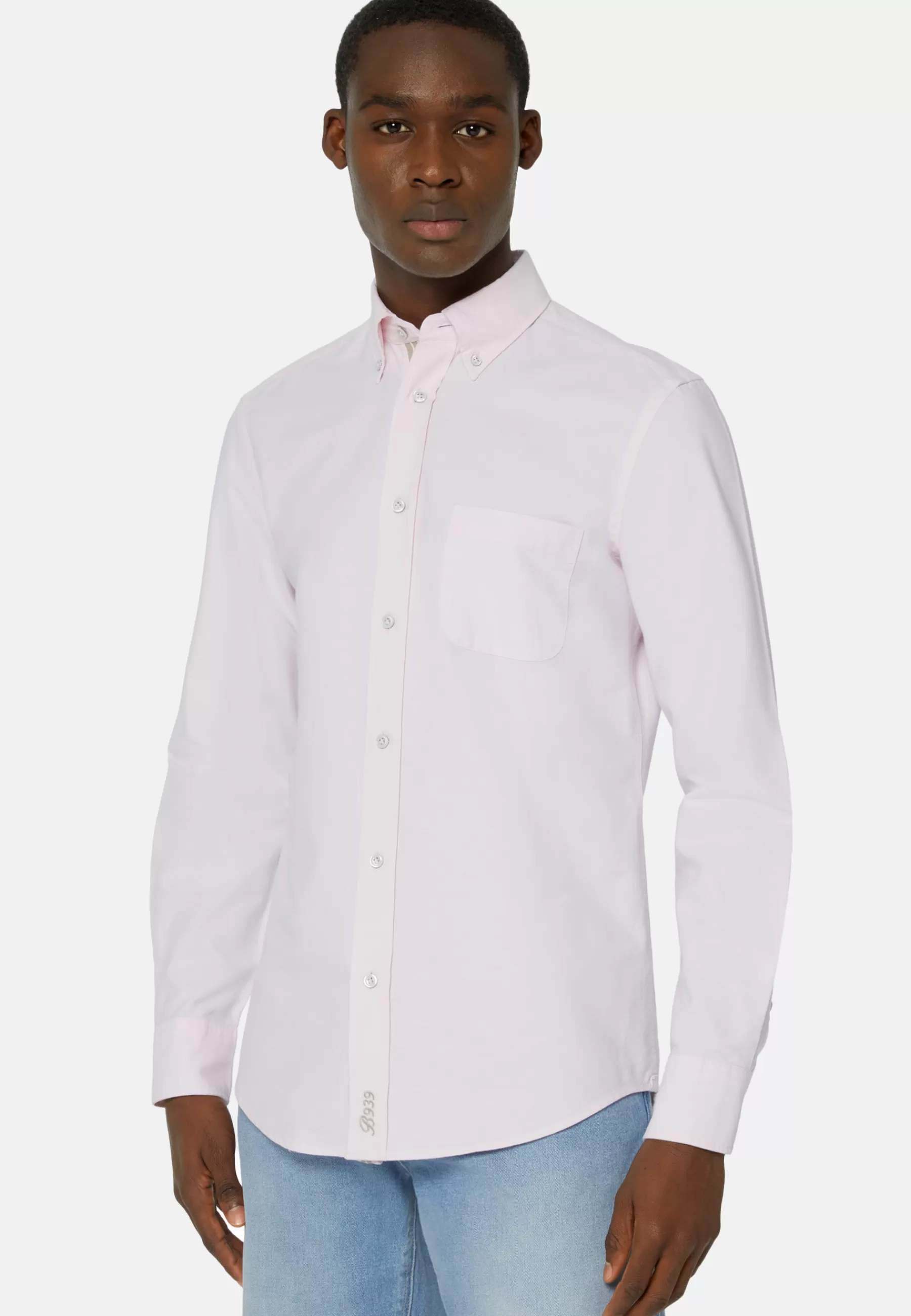 Casual Shirts^Boggi Milano Shirt In Organic Oxford Cotton, Regular Pink