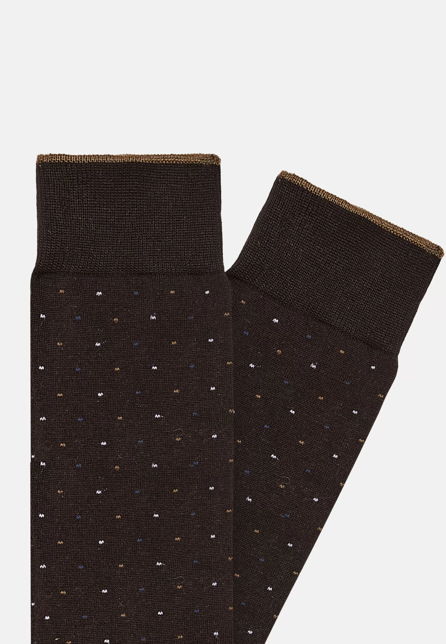 Socks^Boggi Milano Pinpoint Cotton Socks Brown