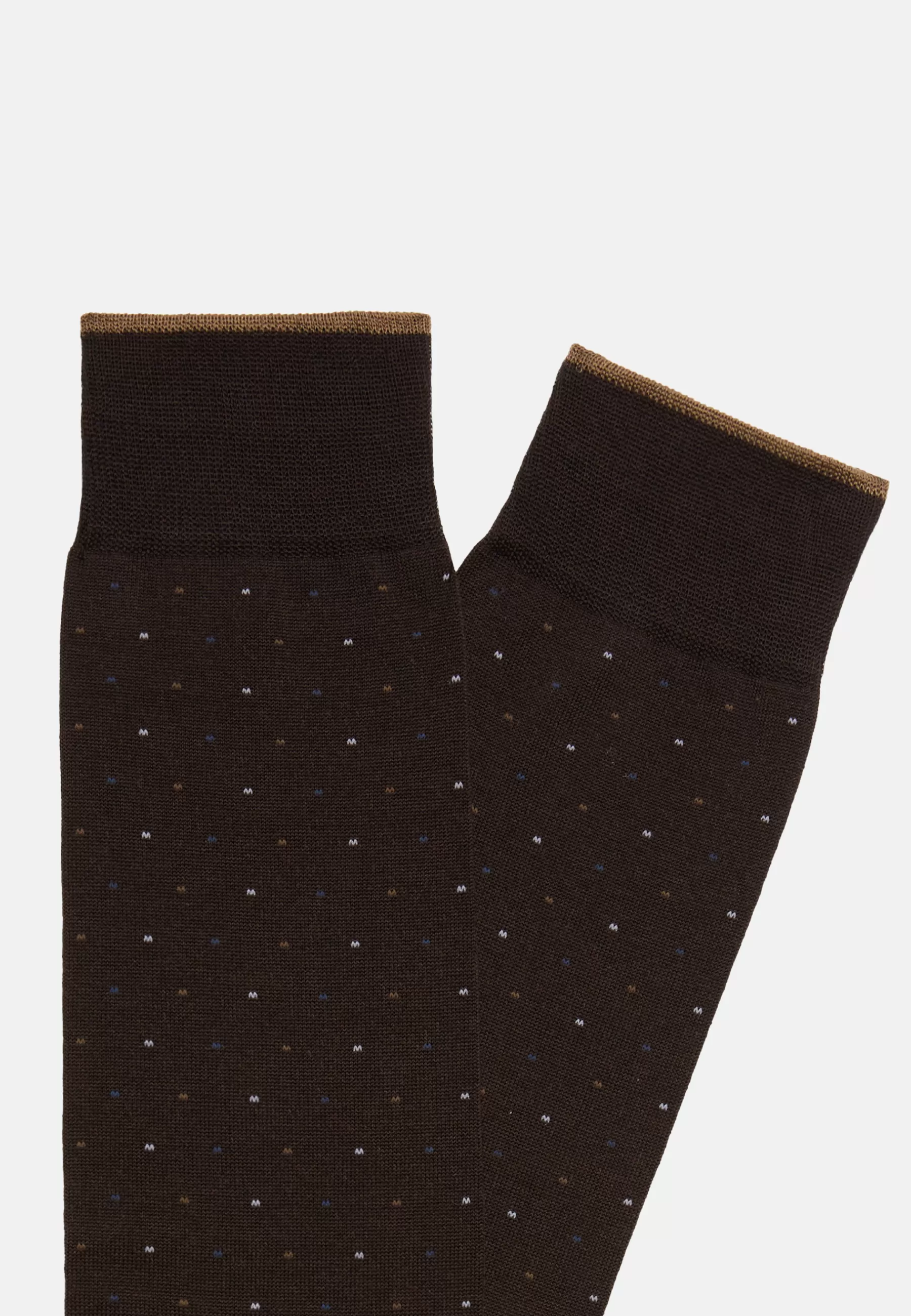 Socks^Boggi Milano Pinpoint Cotton Socks Brown