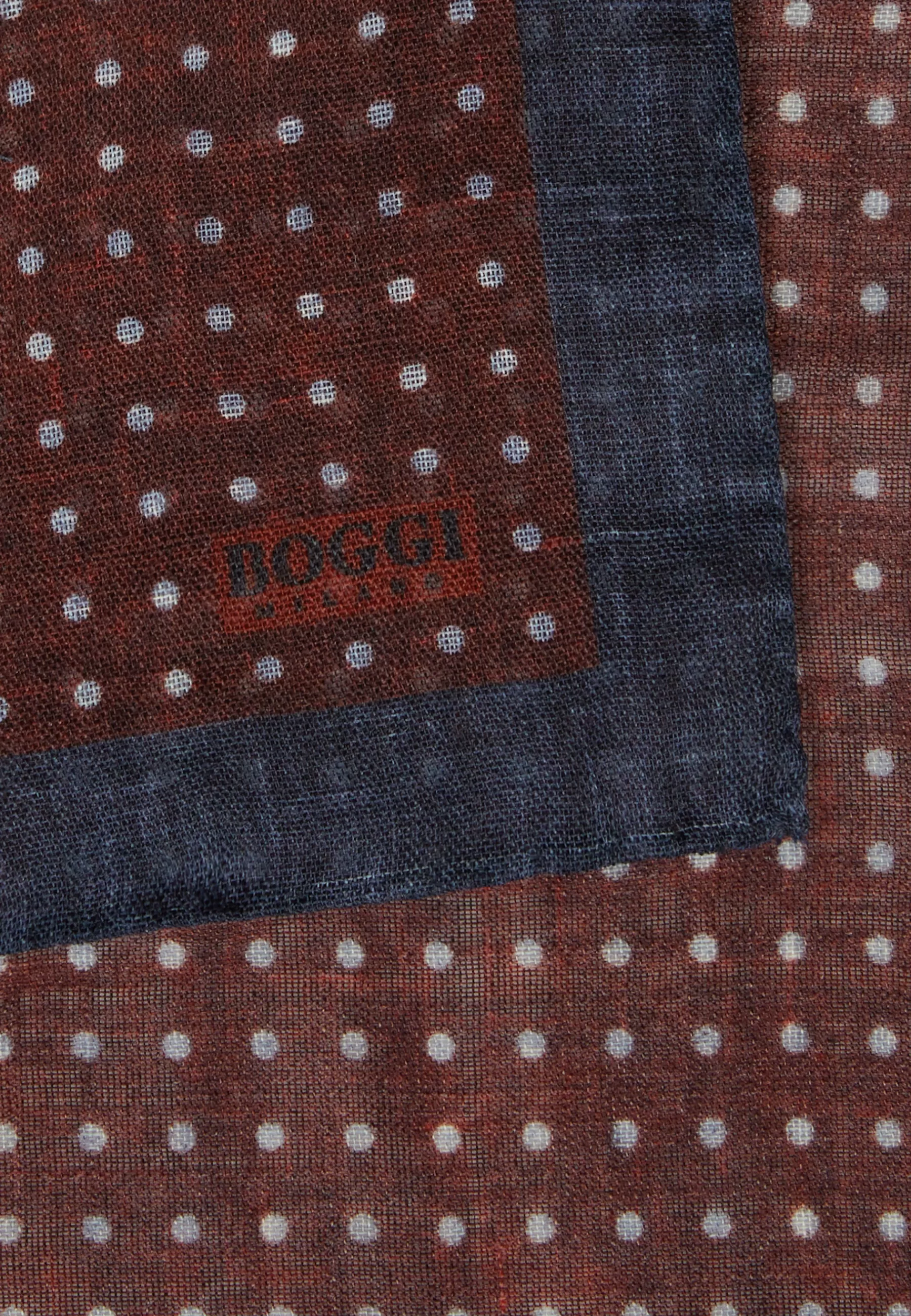 Pocket Squares^Boggi Milano Polka Dot Pocket square in Wool Burgundy