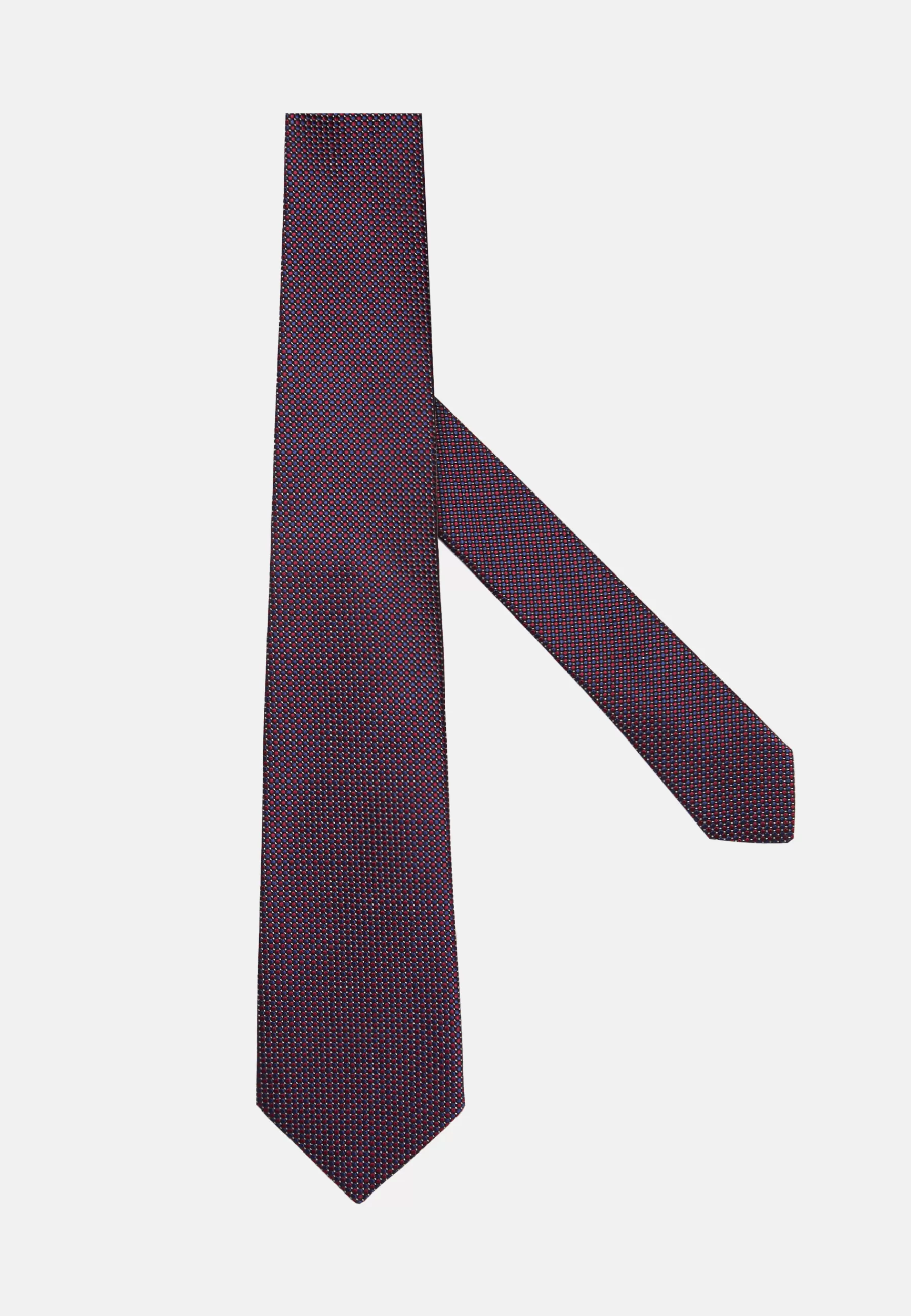 Ties^Boggi Milano Polka Dot Silk Blend Tie Burgundy