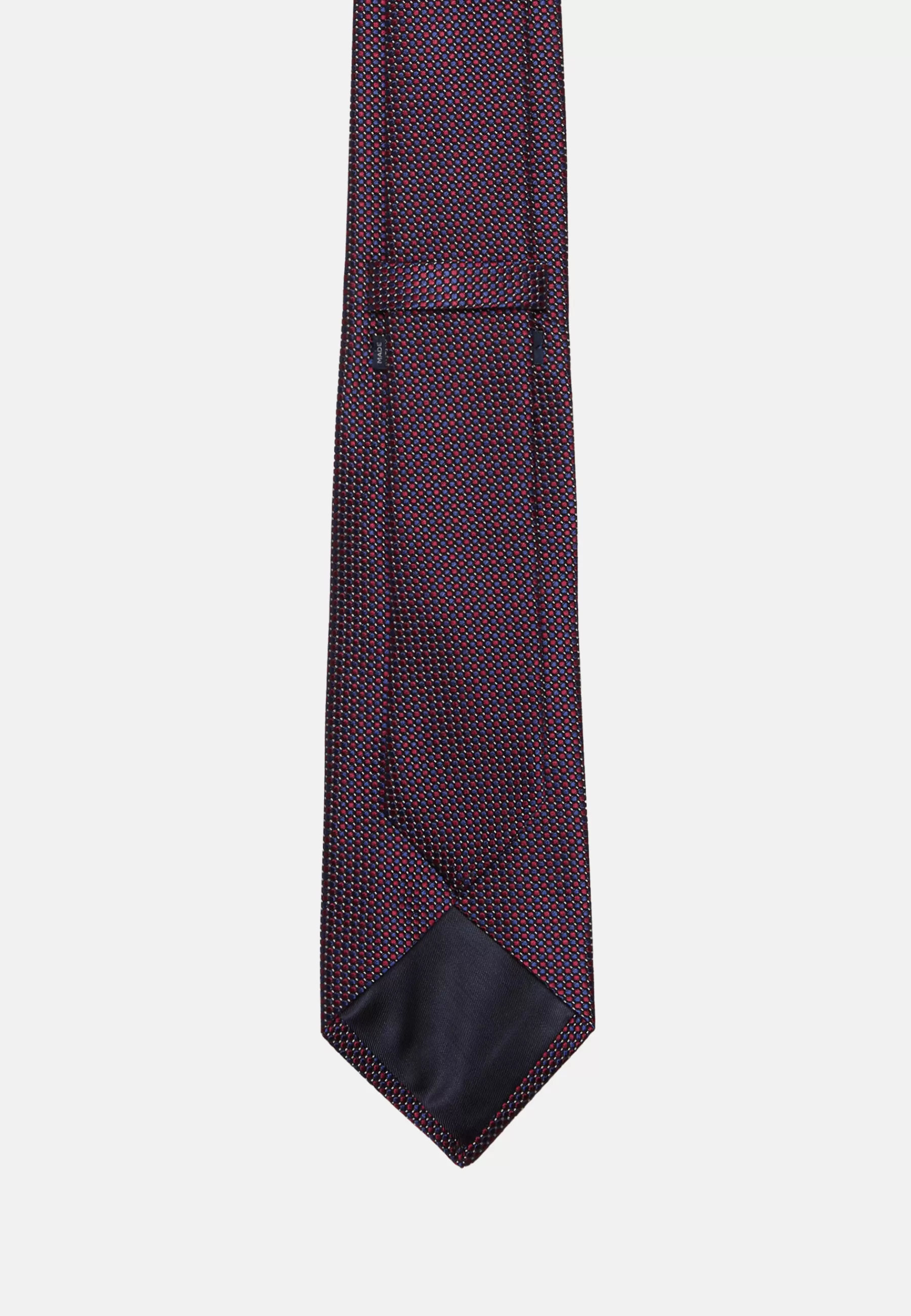 Ties^Boggi Milano Polka Dot Silk Blend Tie Burgundy