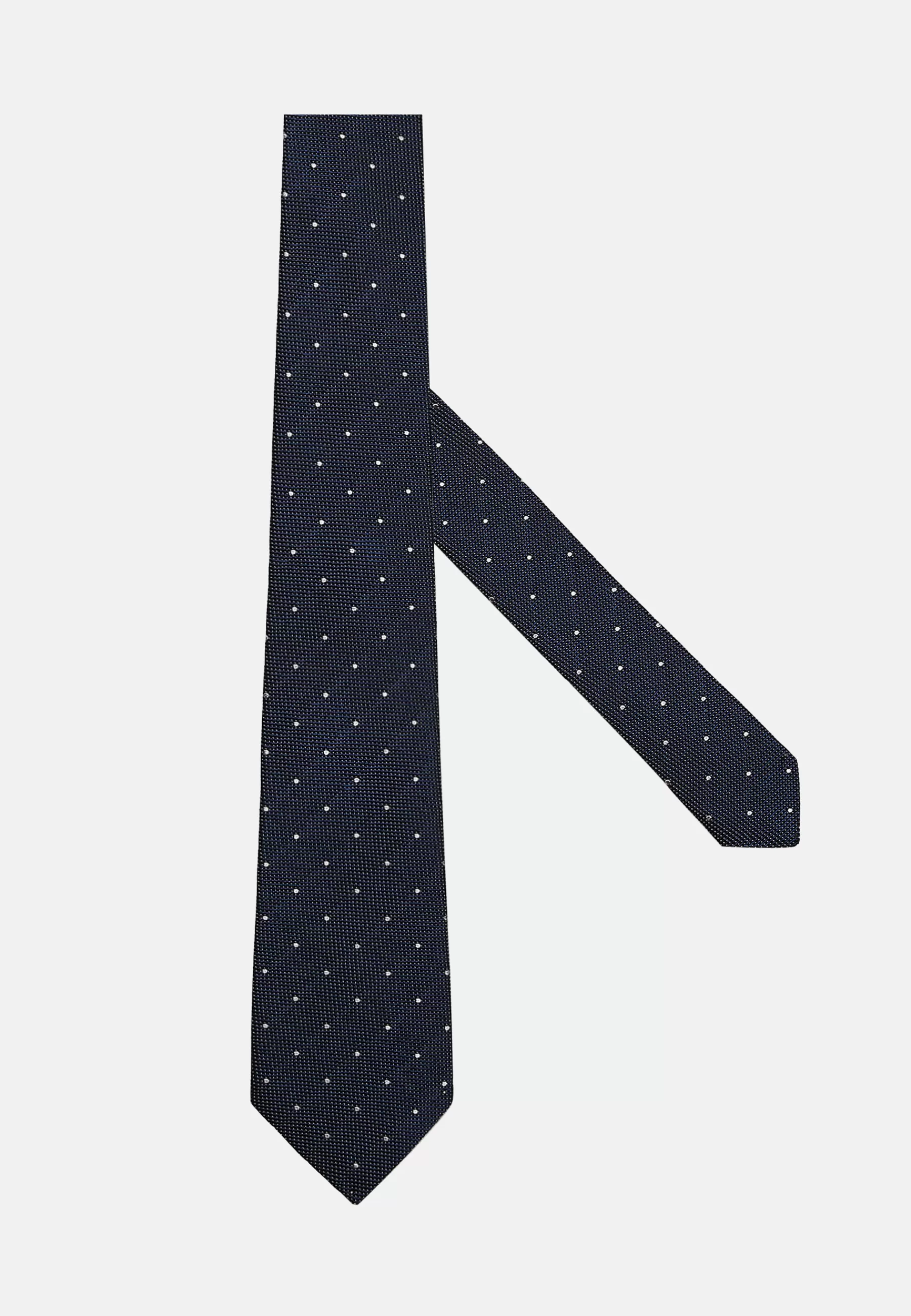 Ties^Boggi Milano Polka Dot Silk Tie Navy blue