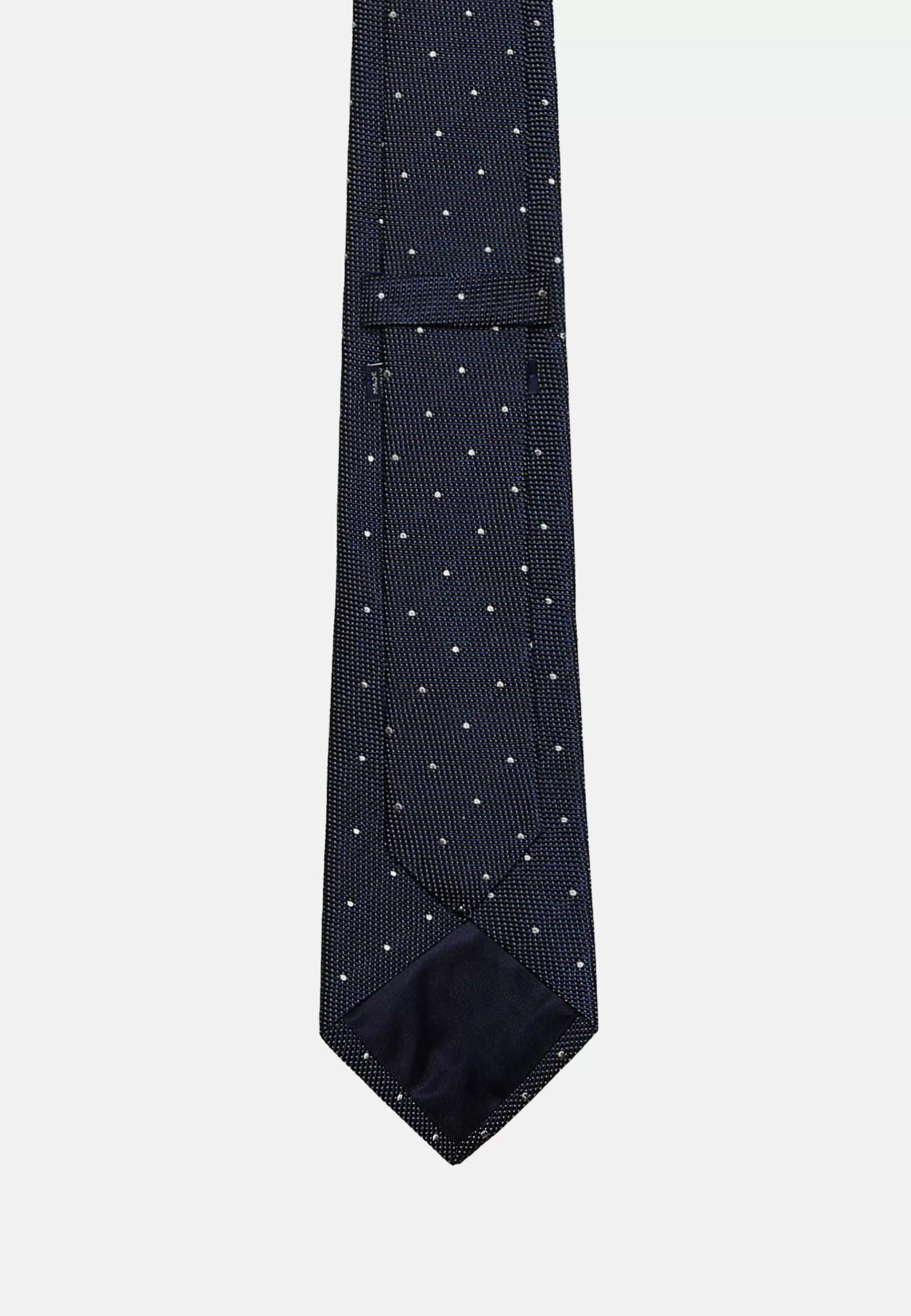 Ties^Boggi Milano Polka Dot Silk Tie Navy blue