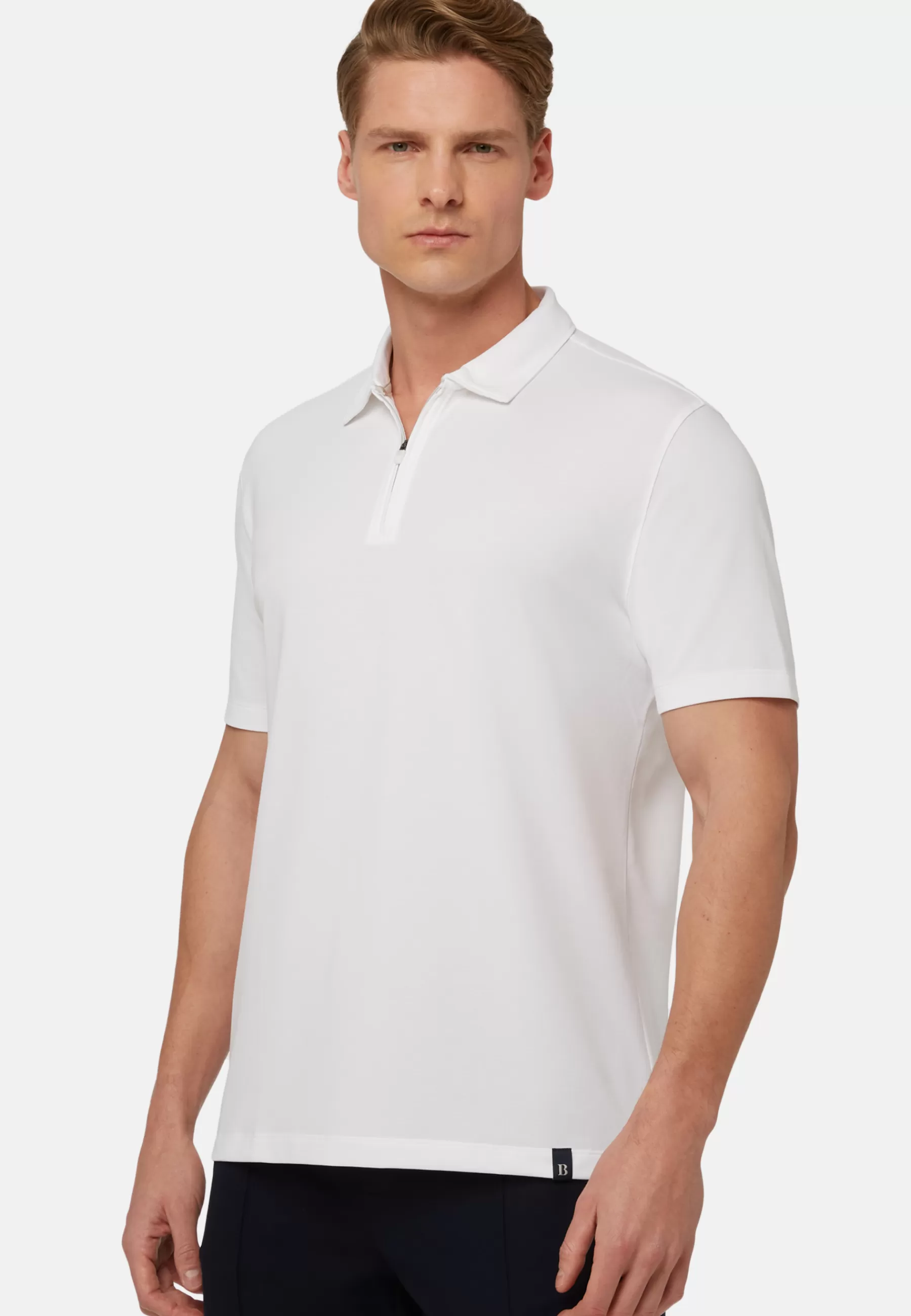 Polo^Boggi Milano Polo in sustainable performance pique White