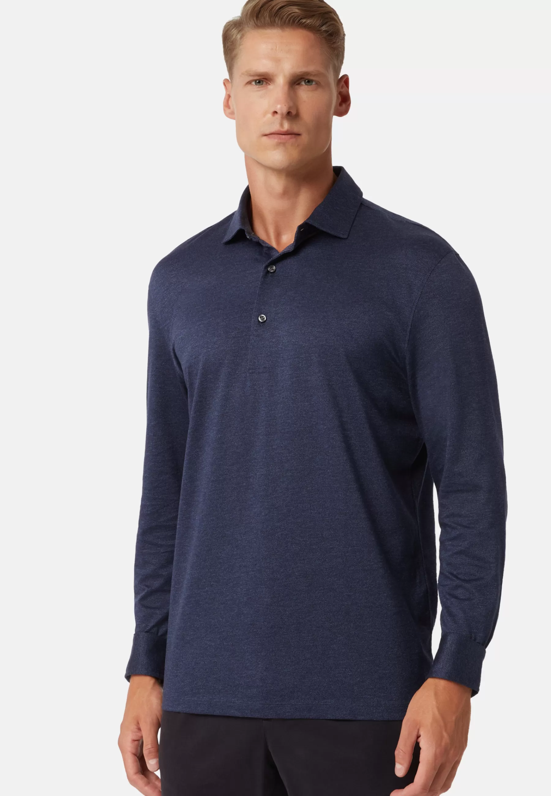 Polo Shirts^Boggi Milano Polo Shirt In Cotton Jersey Regular Fit Navy blue