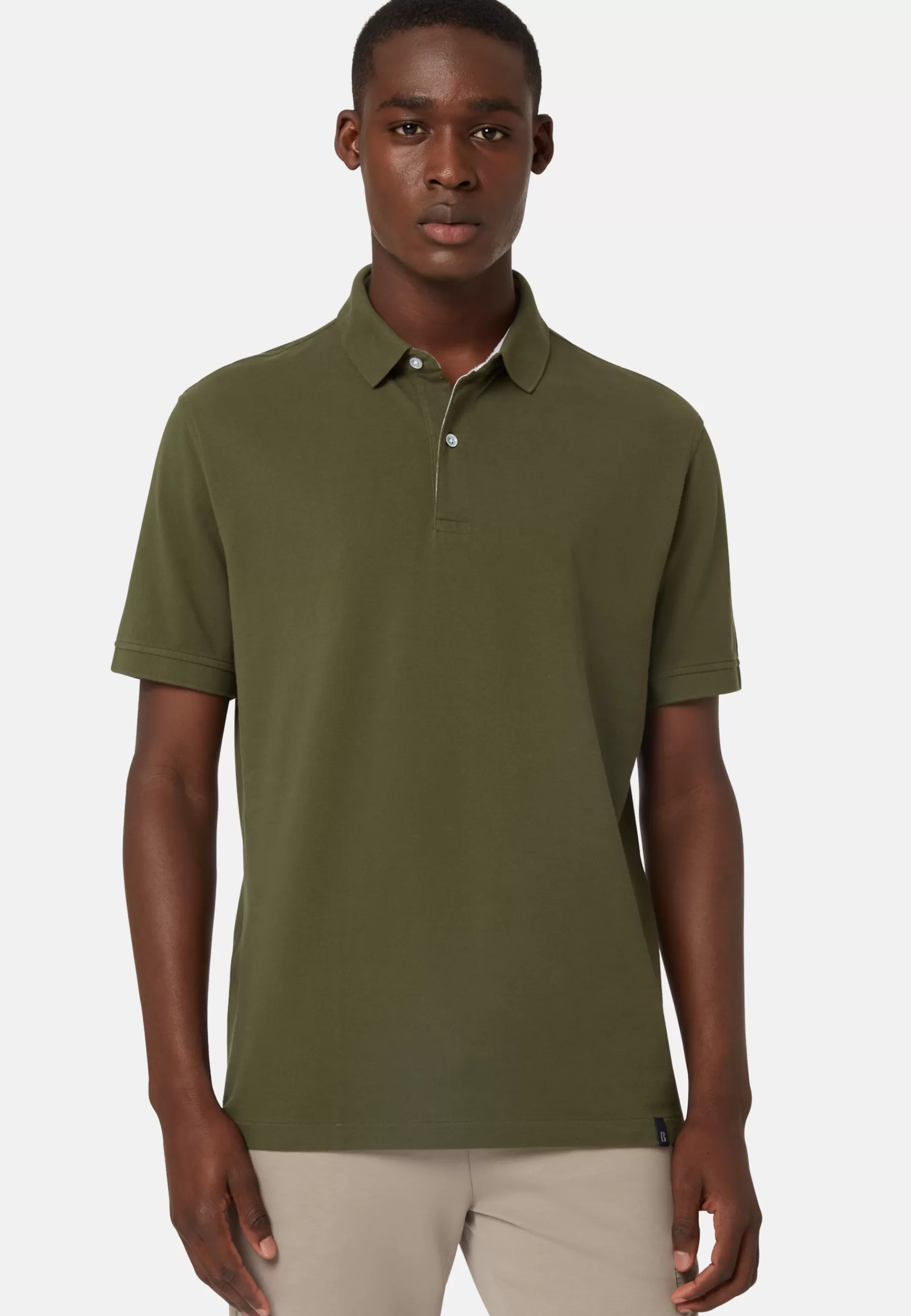 Polo^Boggi Milano Polo Shirt In Cotton Pique Regular Green