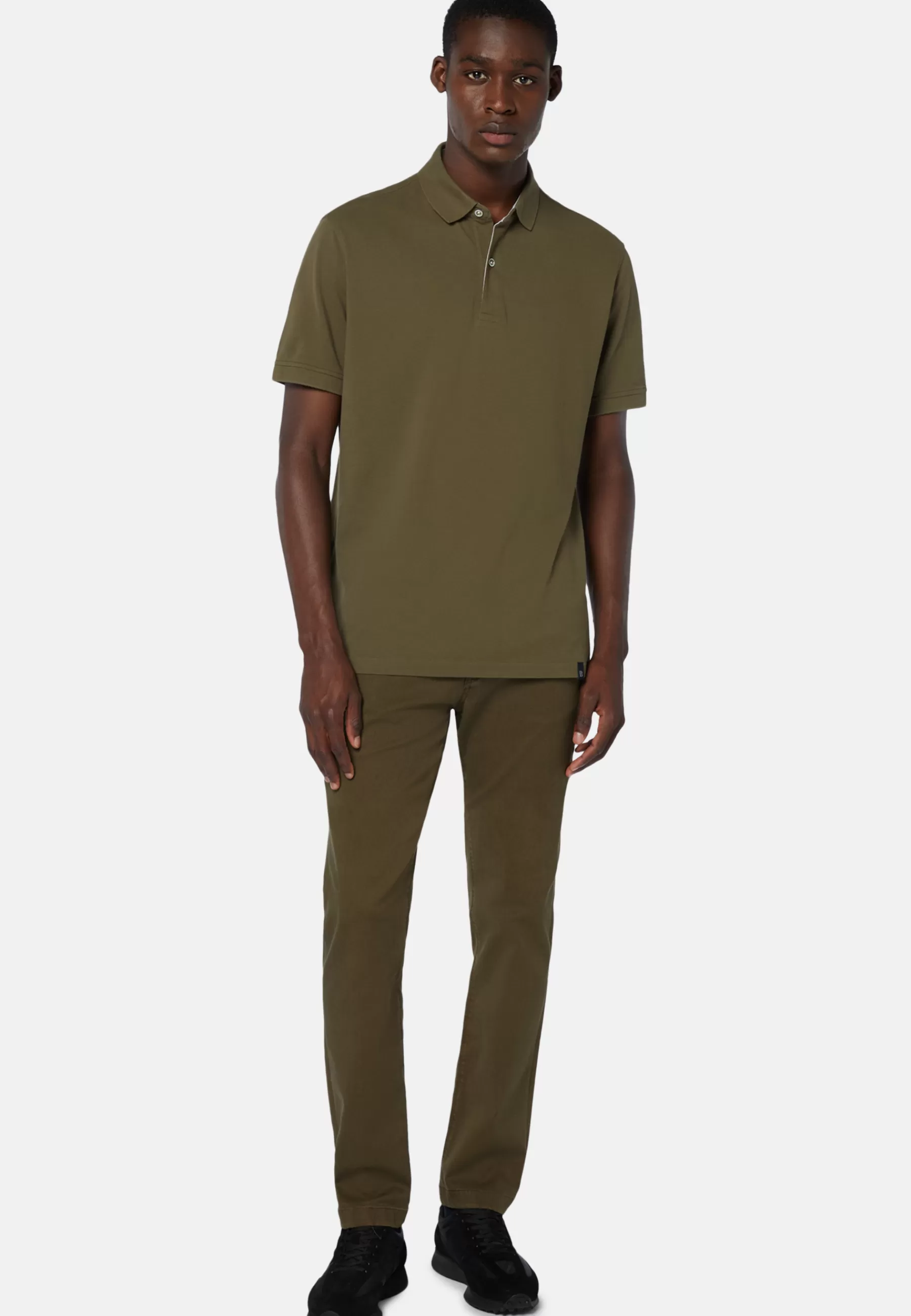 Polo^Boggi Milano Polo Shirt In Cotton Pique Regular Military Green