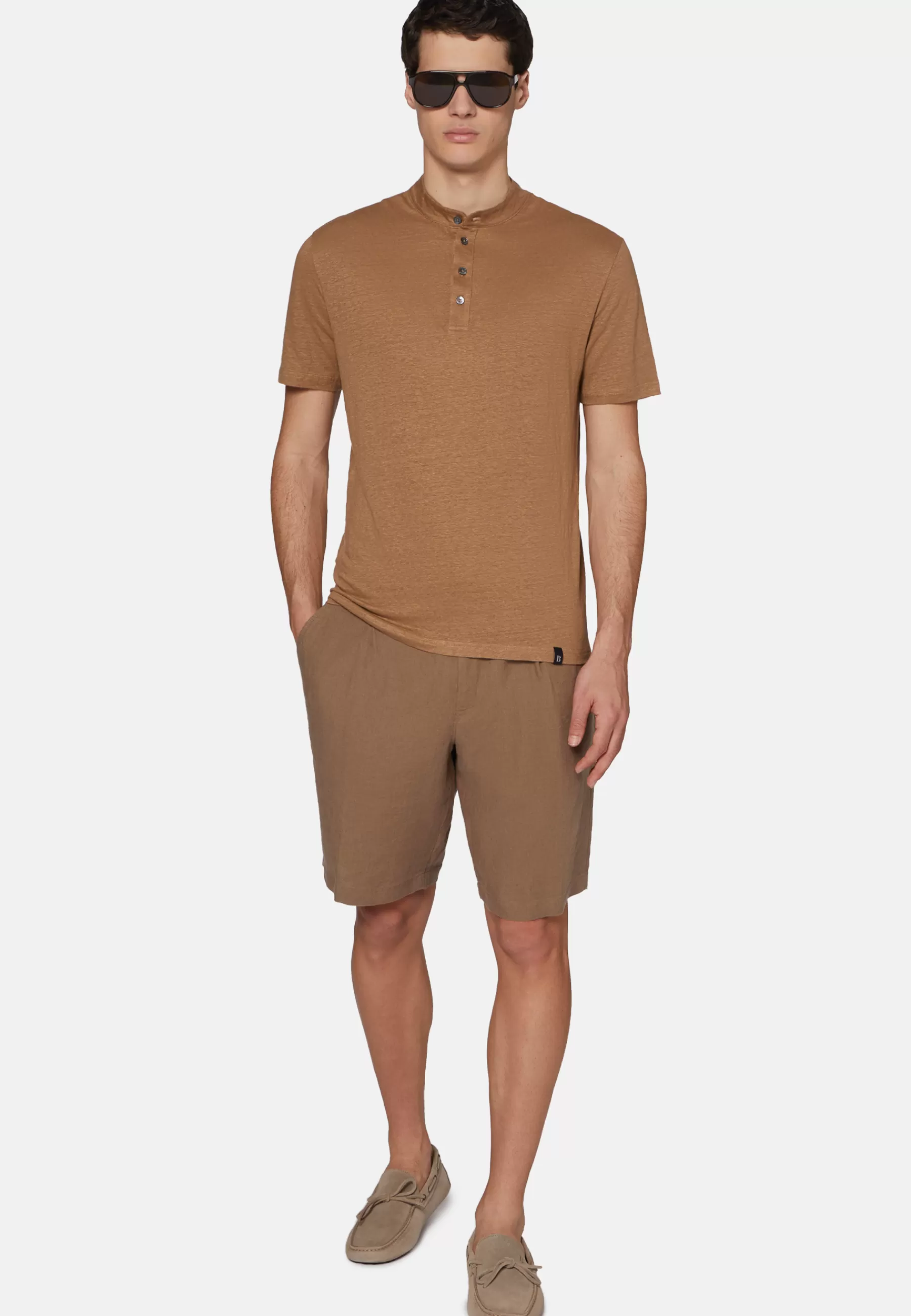 T-Shirts^Boggi Milano Polo Shirt in Sustainable High-Performance Jersey Hazelnut