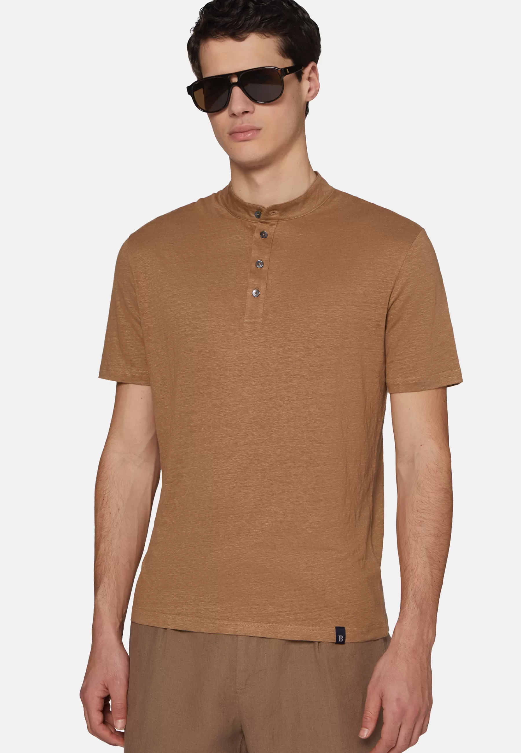 T-Shirts^Boggi Milano Polo Shirt in Sustainable High-Performance Jersey Hazelnut