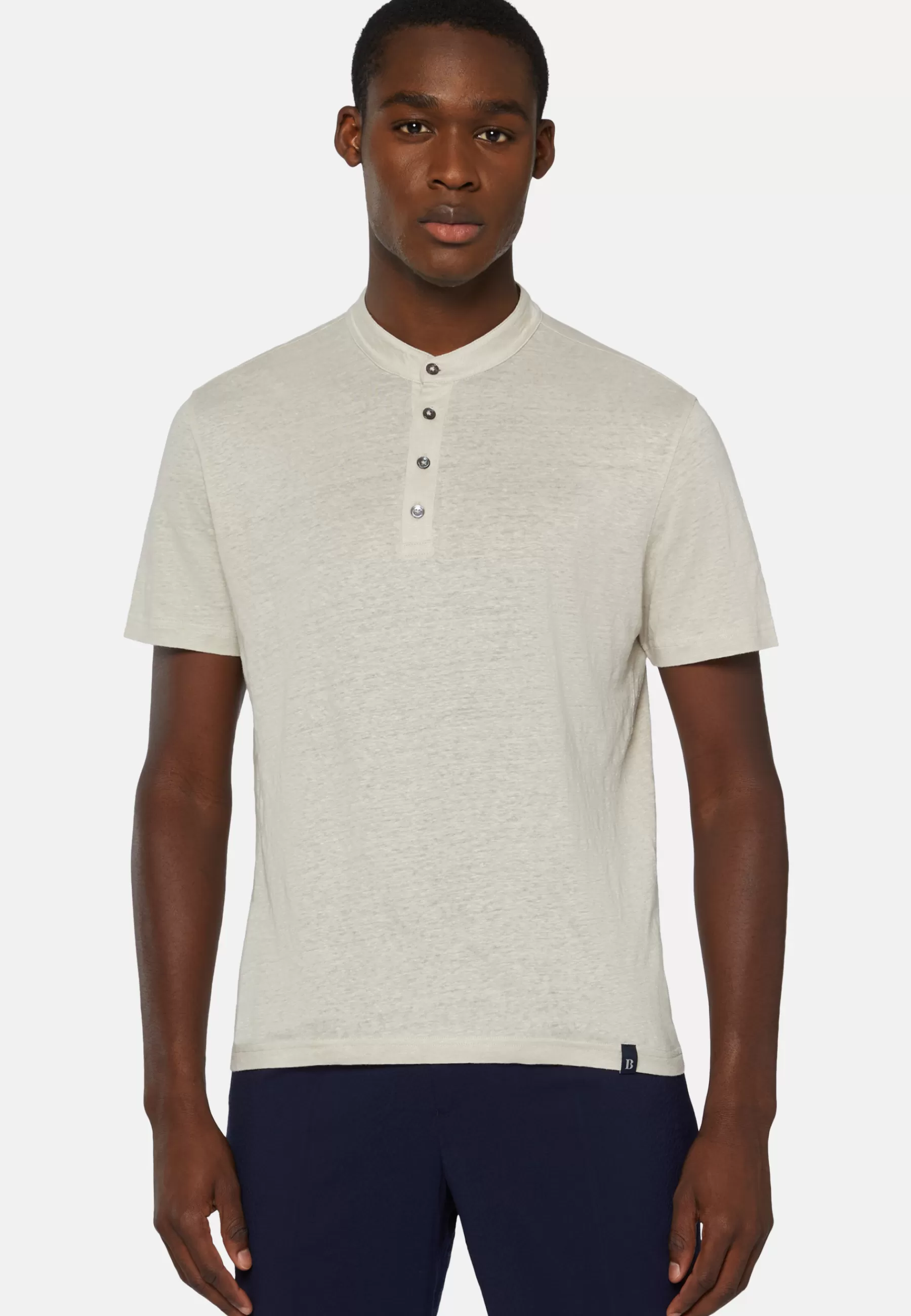 T-Shirts^Boggi Milano Polo Shirt in Sustainable High-Performance Jersey Sand