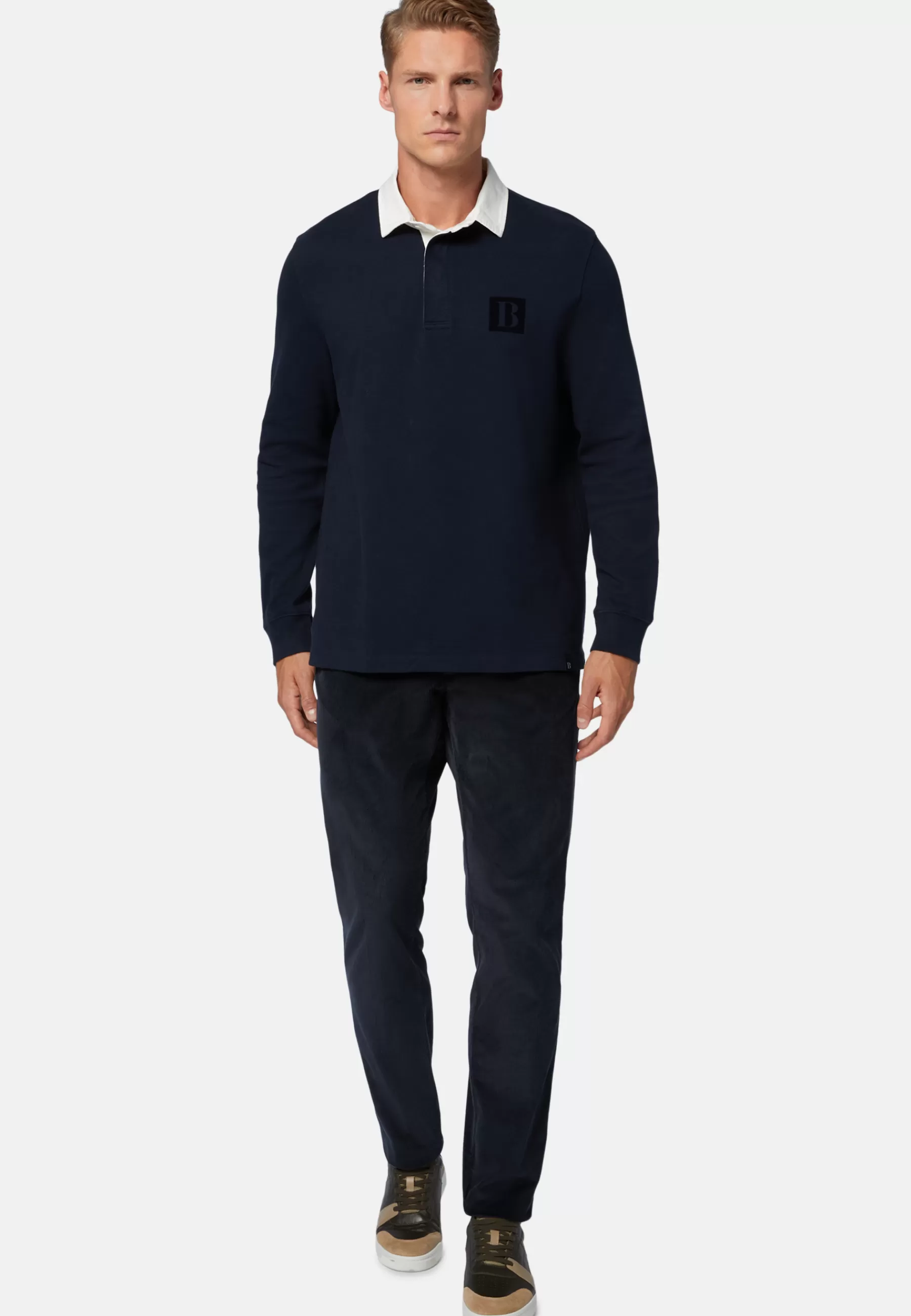 Polo^Boggi Milano Polo Shirt in Sustainable High-Performance Jersey Regular Navy blue