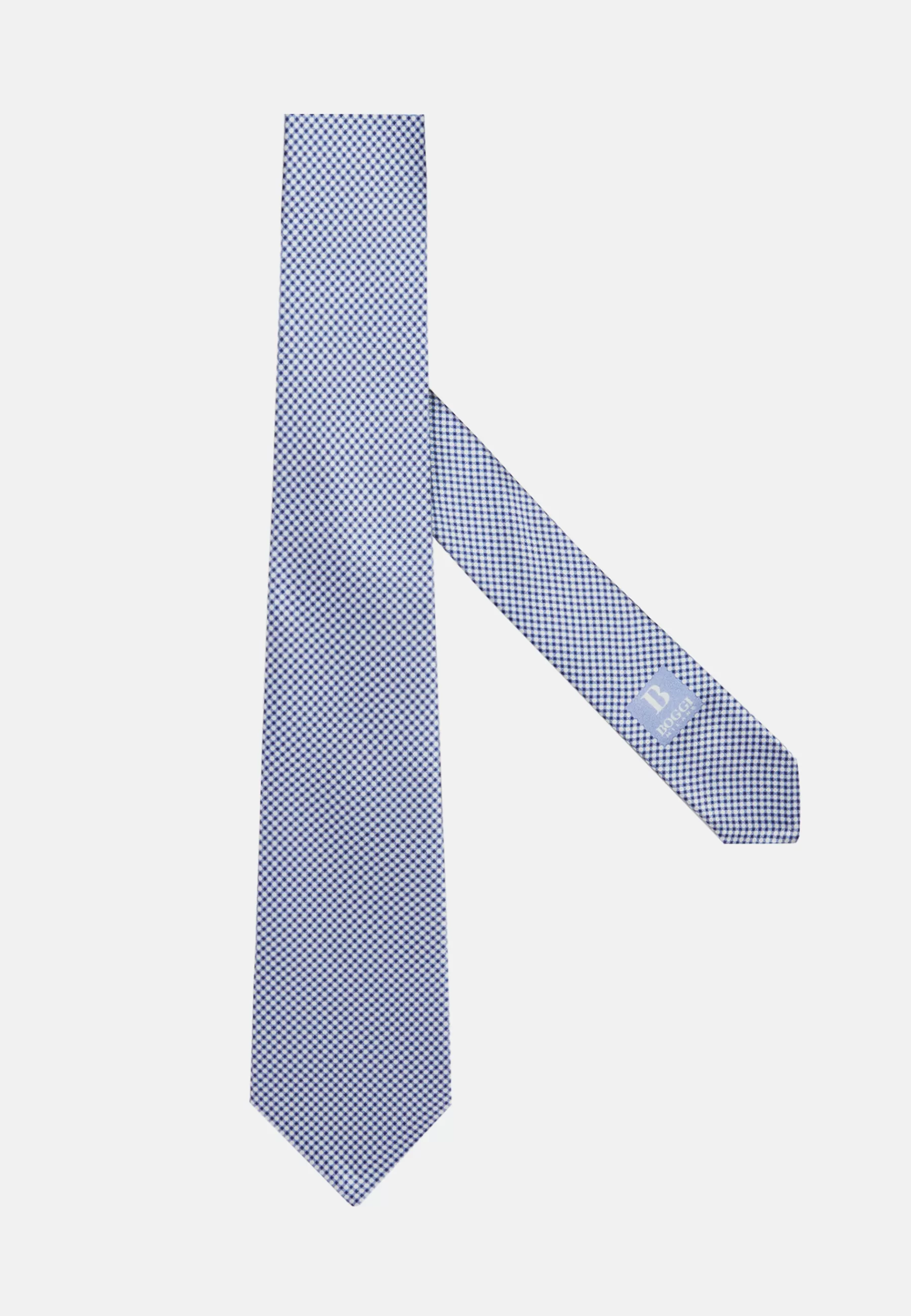 Ties^Boggi Milano Printed Silk Ceremony Tie Light Blue