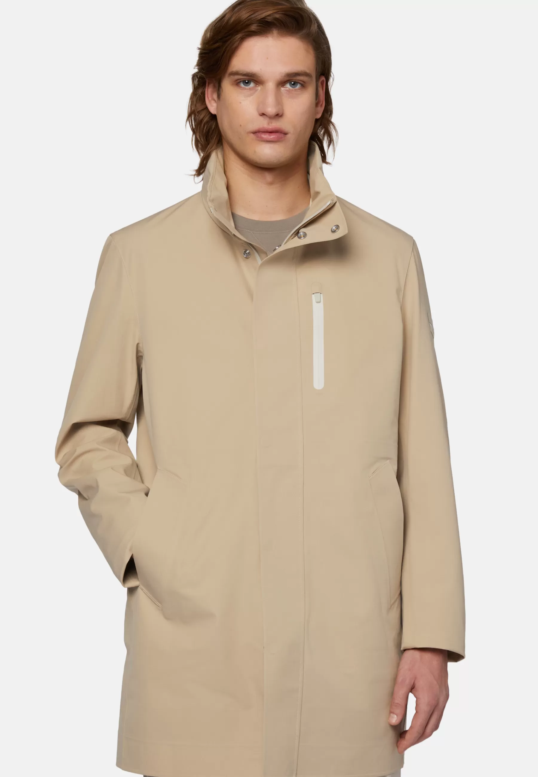 Outerwear^Boggi Milano Recycled Technical Fabric B Tech Car Coat Beige