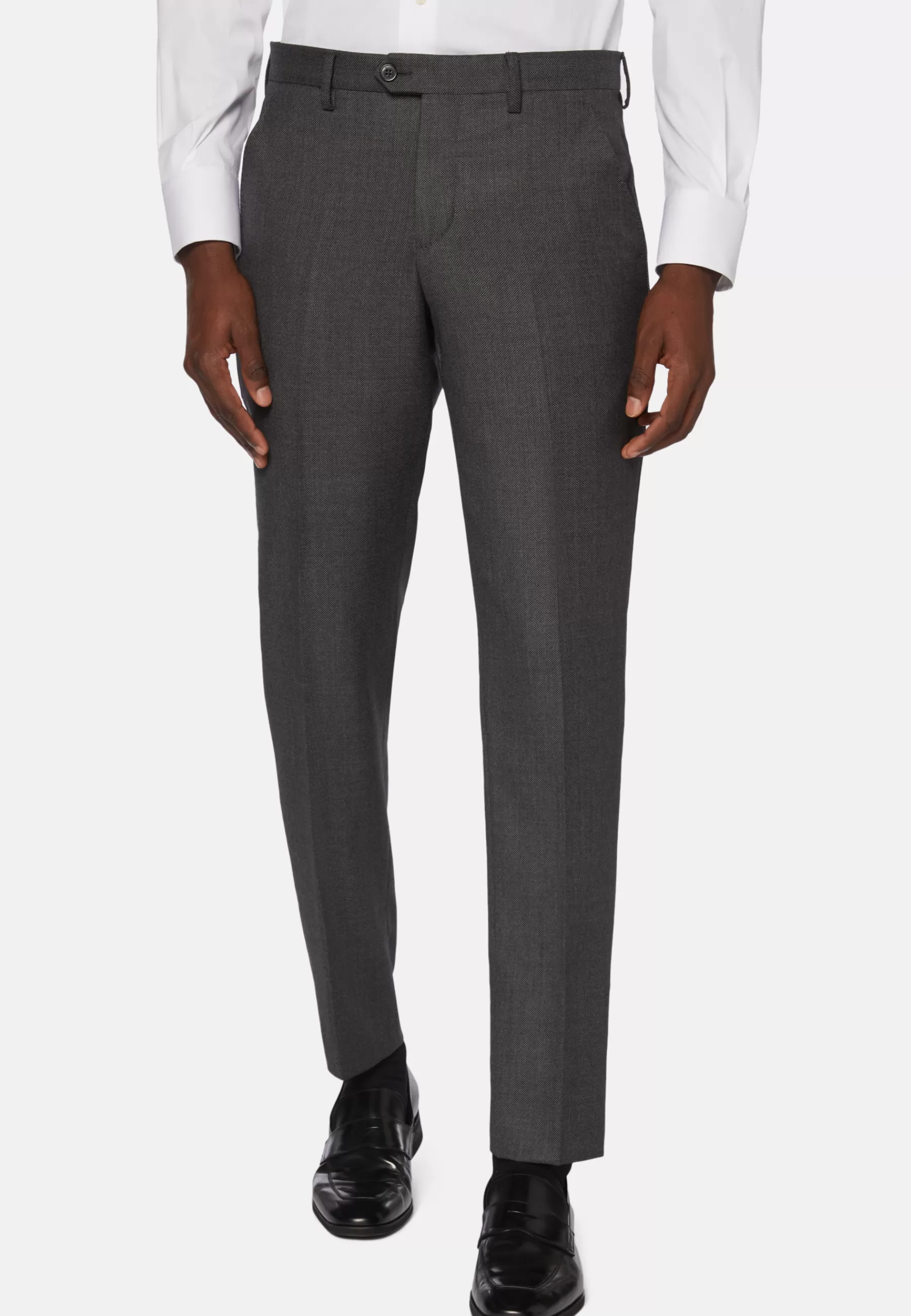 Pants and Jeans | Must-Have^Boggi Milano Regular Fit Birdseye Wool Pants Medium grey