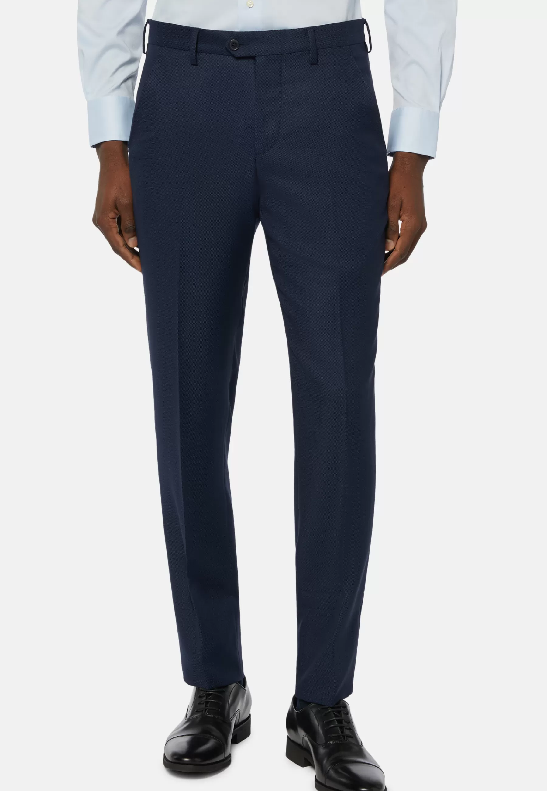 Pants and Jeans | Must-Have^Boggi Milano Regular Fit Birdseye Wool Pants Bluette