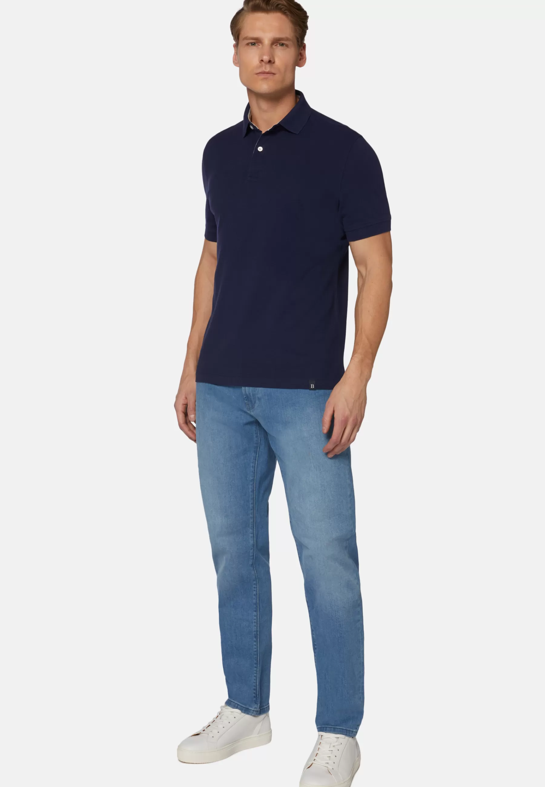 Polo Shirts and T-shirts | Must-Have^Boggi Milano Regular Fit Cotton Pique Polo Shirt Navy blue