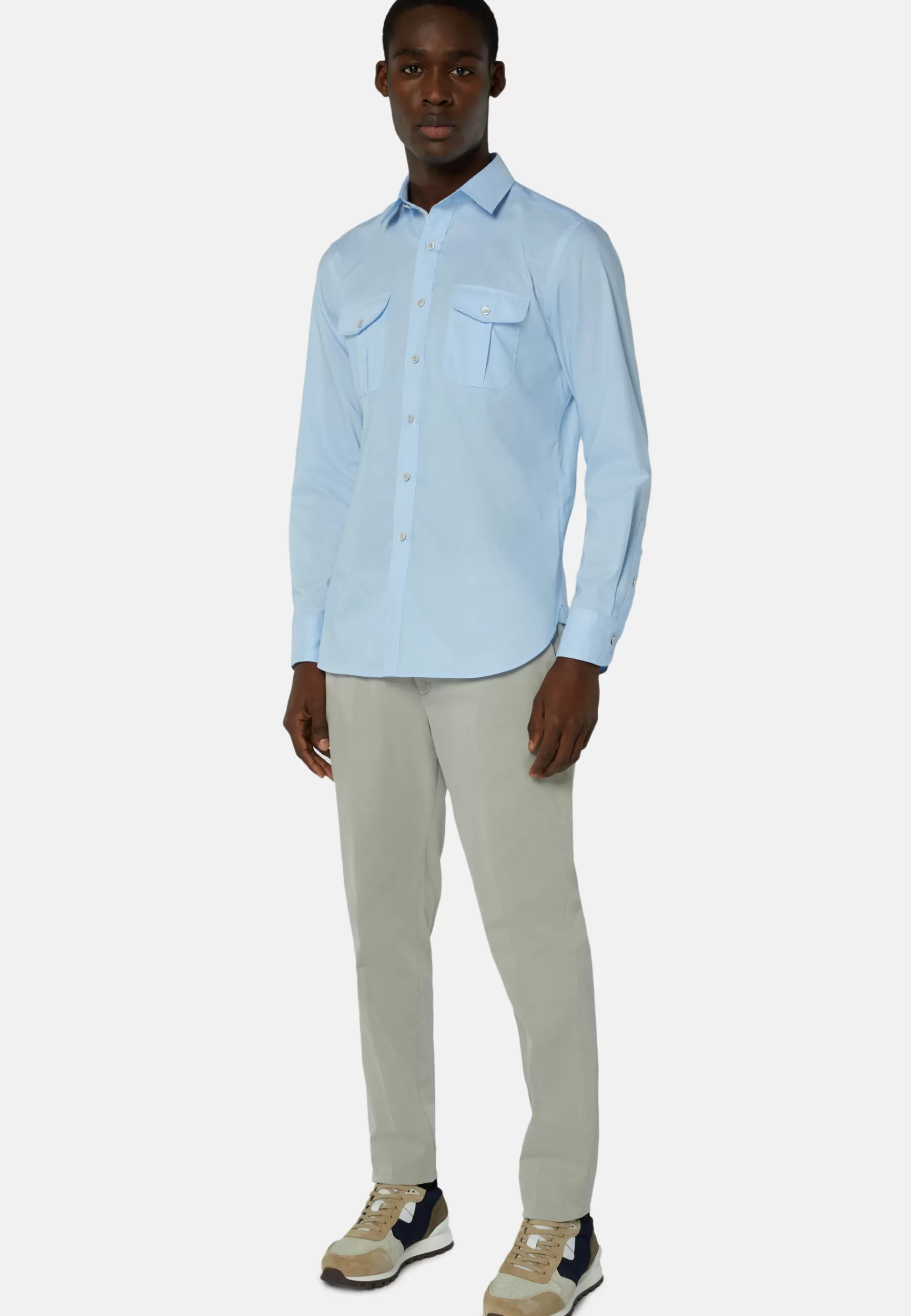 Casual Shirts^Boggi Milano Regular Fit High-Performance Sky Blue Oxford Shirt Light Blu