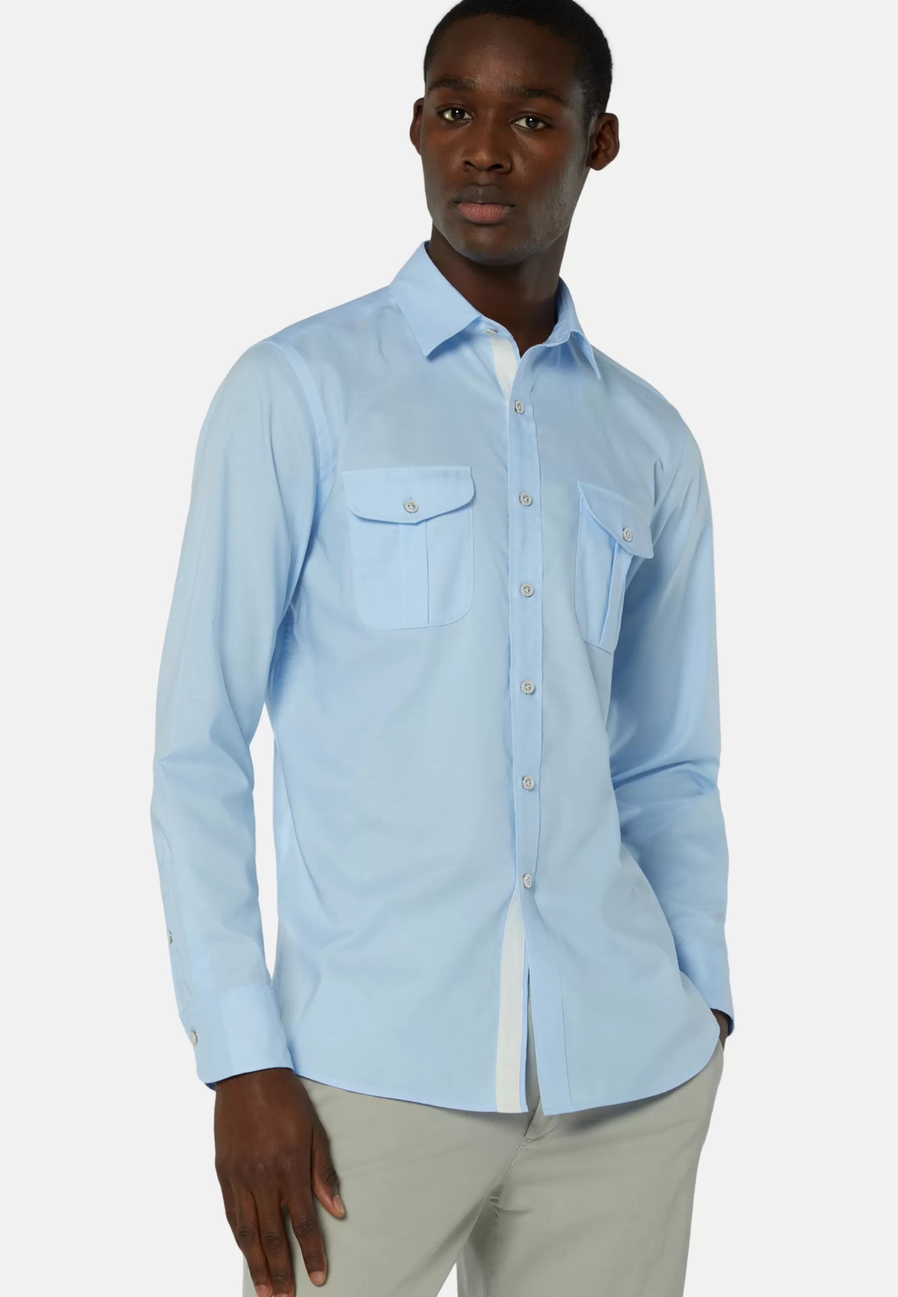 Casual Shirts^Boggi Milano Regular Fit High-Performance Sky Blue Oxford Shirt Light Blu