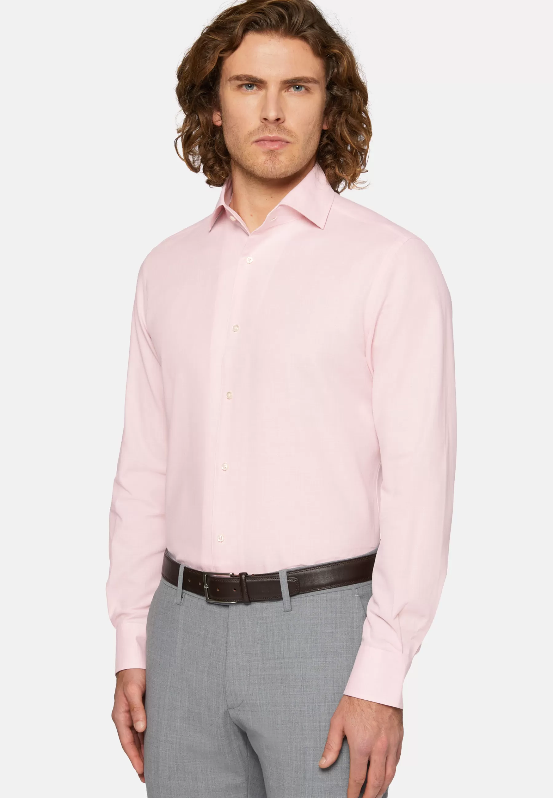 Dress Shirts^Boggi Milano Regular Fit Cotton Dobby Shirt Pink