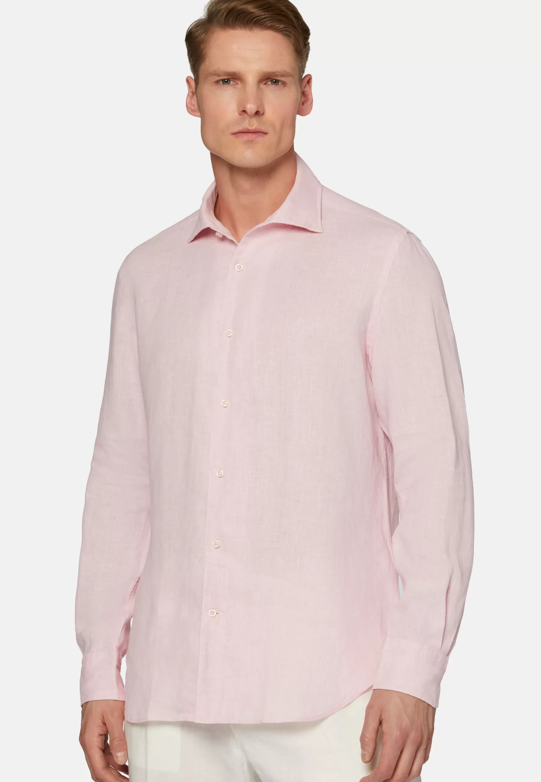 Casual Shirts^Boggi Milano Regular Fit Linen Shirt Pink