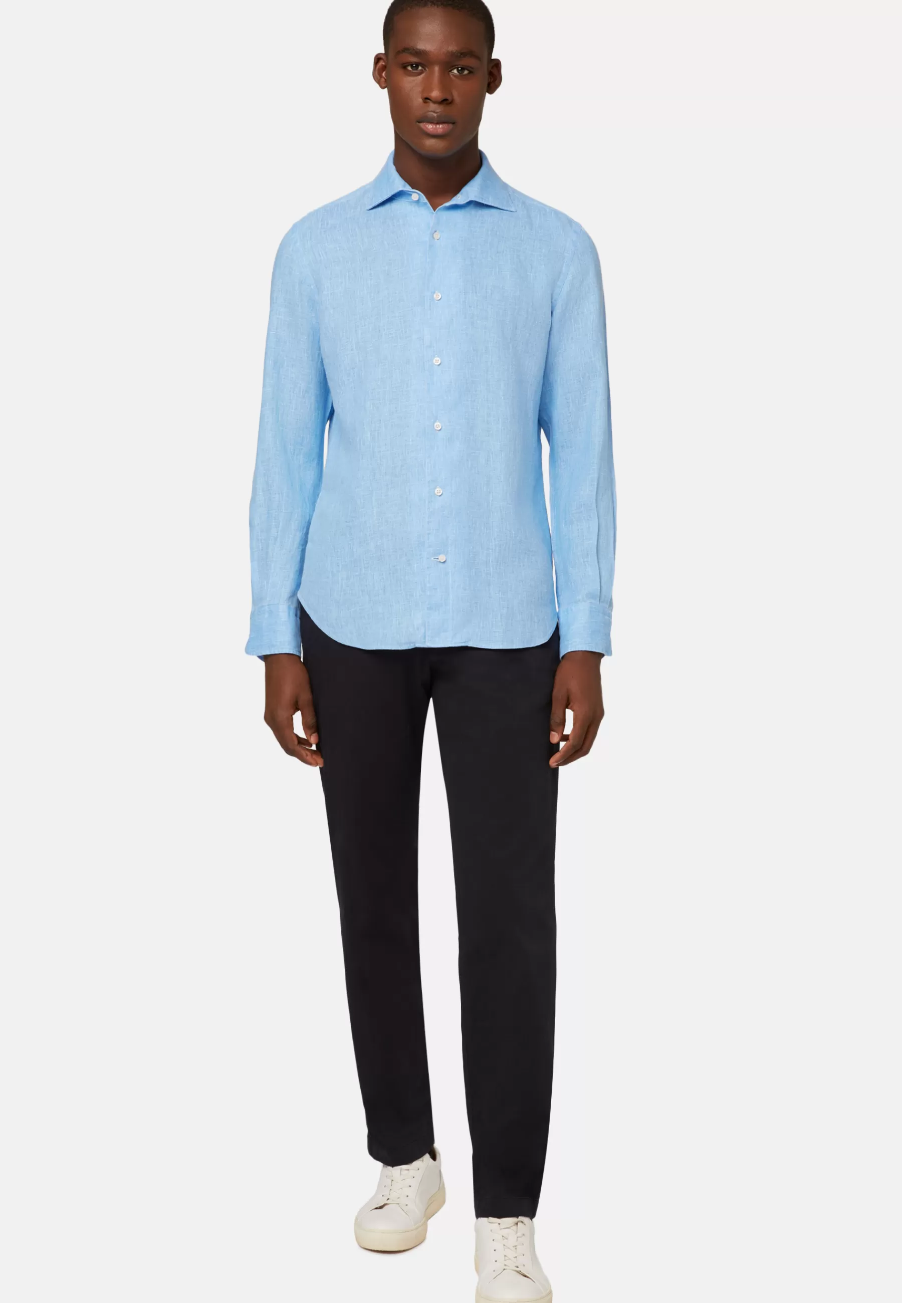 Dress Shirts | Must-Have^Boggi Milano Regular Fit Sky Blue Linen Shirt Light Blu