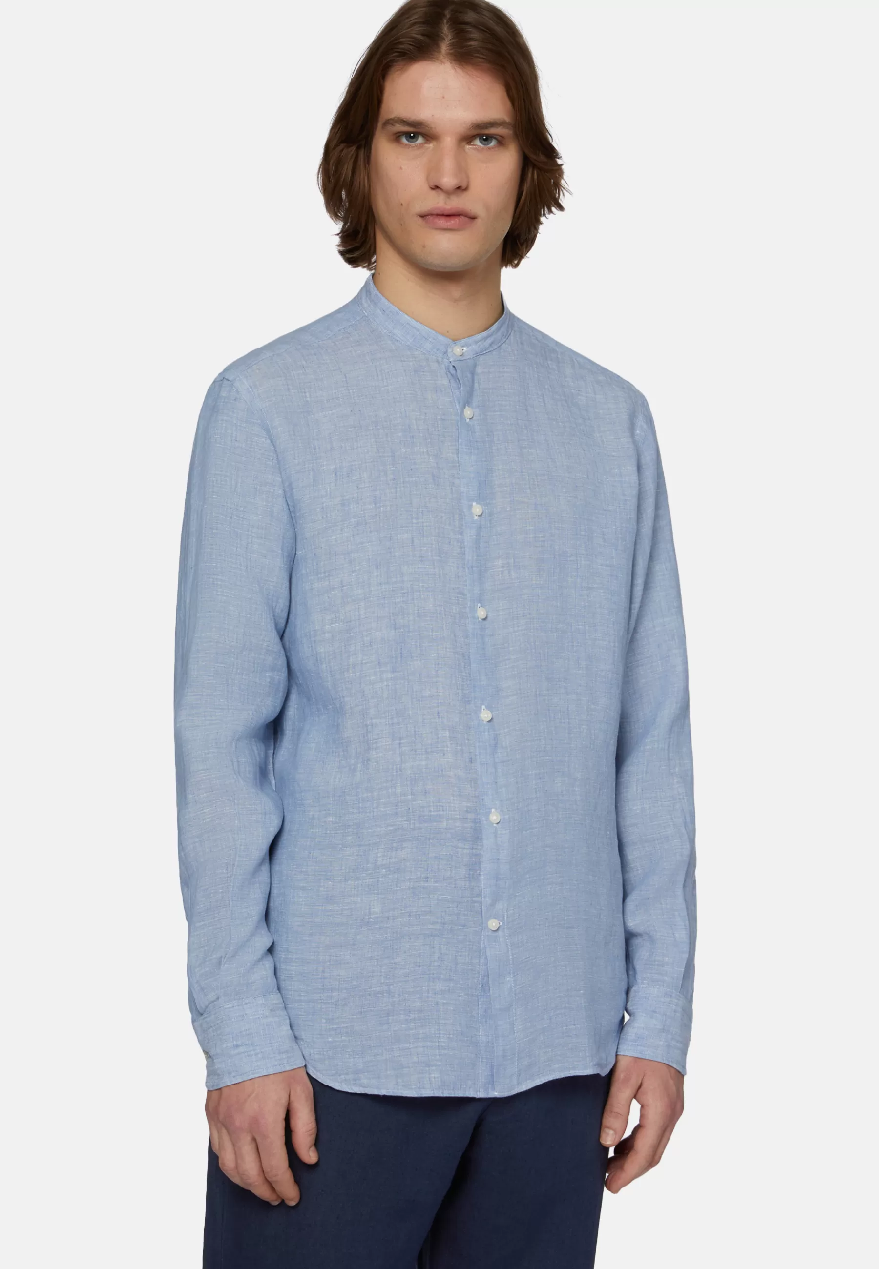 Casual Shirts^Boggi Milano Regular Fit Sky Blue Linen Shirt Light Blue