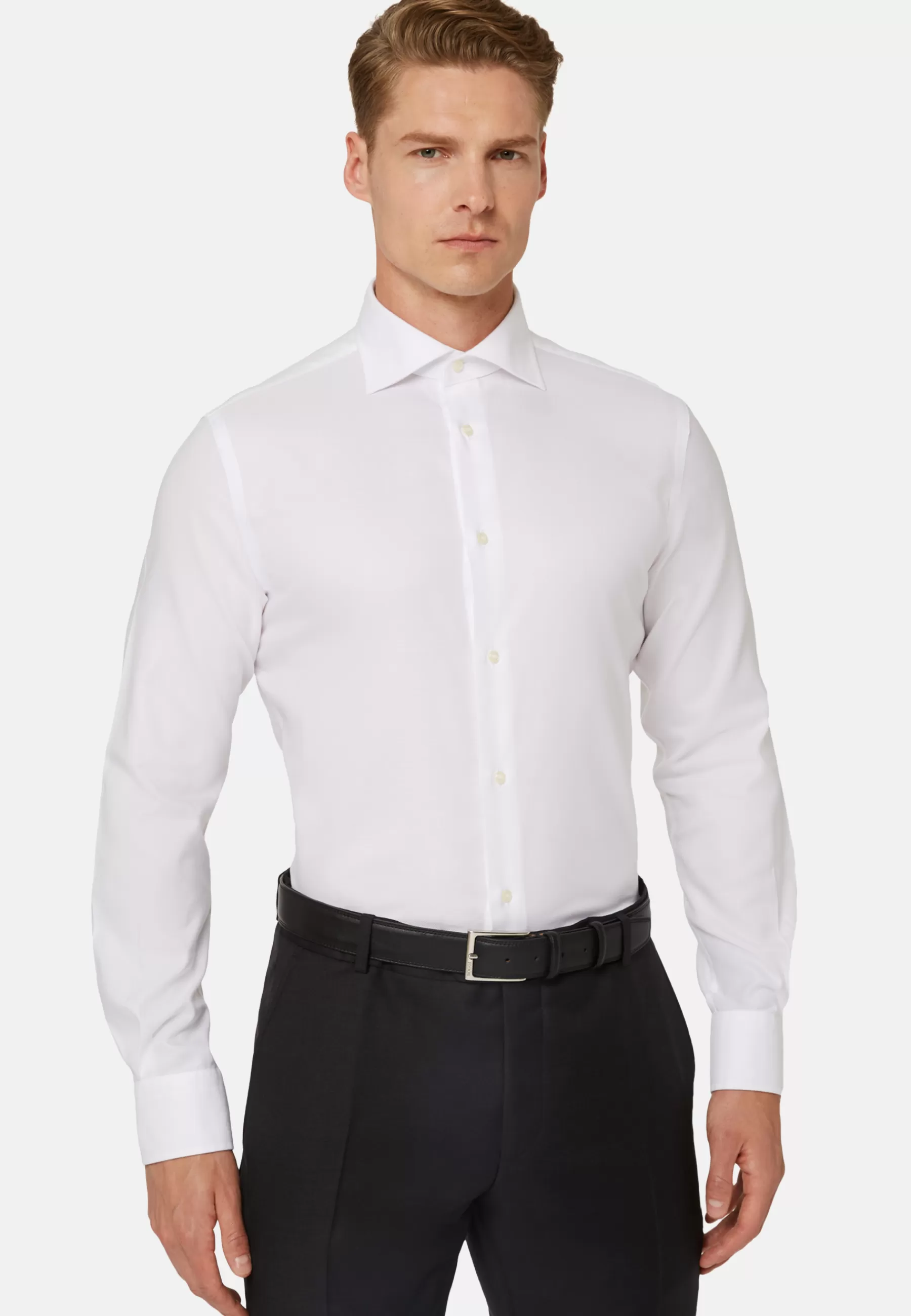 Dress Shirts | Must-Have^Boggi Milano Regular Fit Cotton Dobby Shirt White