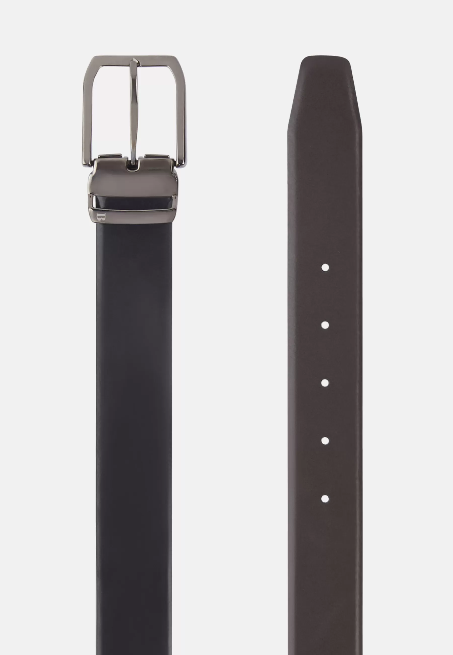 Belts^Boggi Milano Reversible Smooth Leather Belt Black