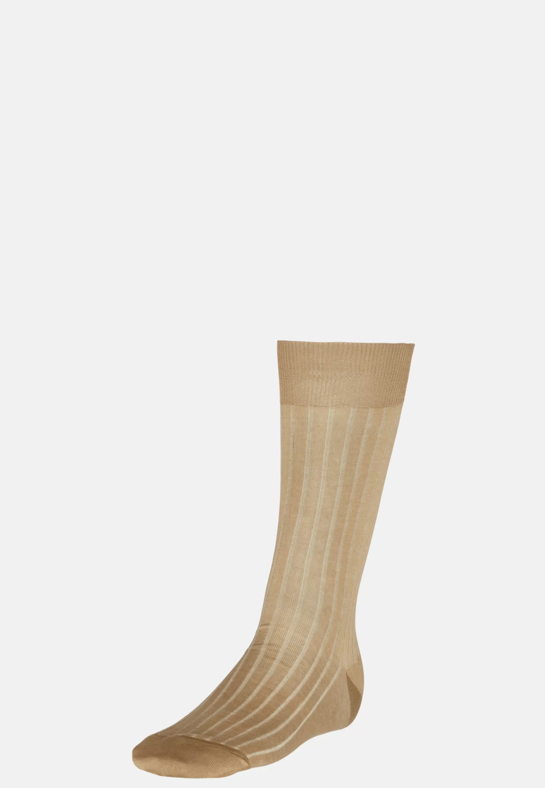 Socks^Boggi Milano Ribbed Cotton Lisle Socks Beige