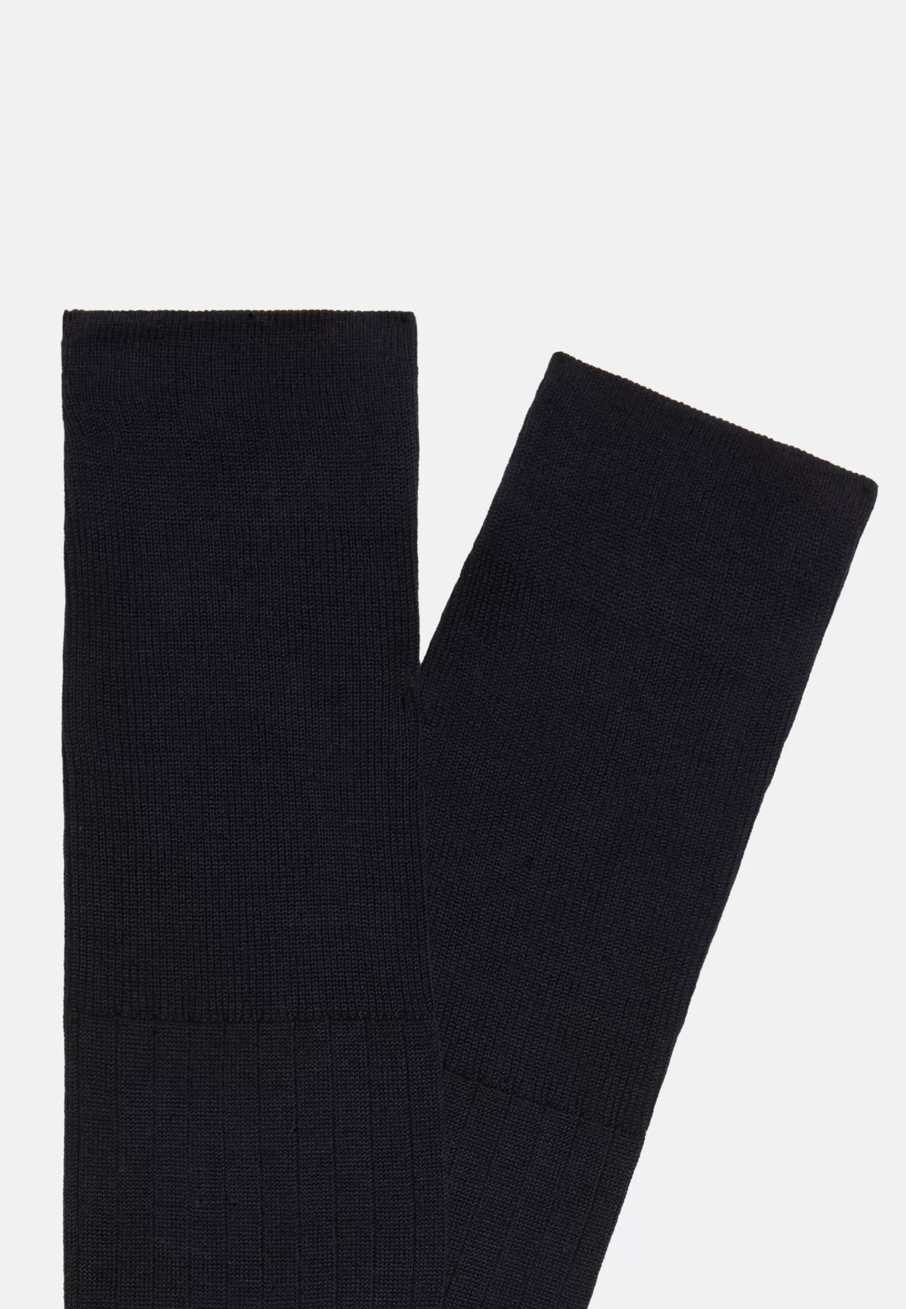 Socks^Boggi Milano Ribbed Cotton Lisle Socks Navy blue