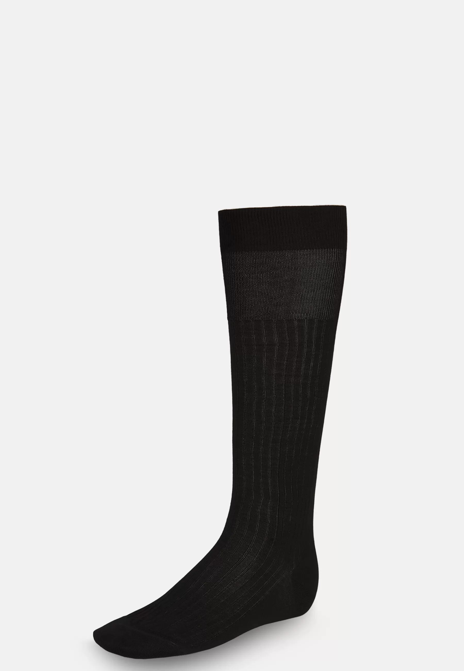 Socks^Boggi Milano Ribbed Cotton Socks Black