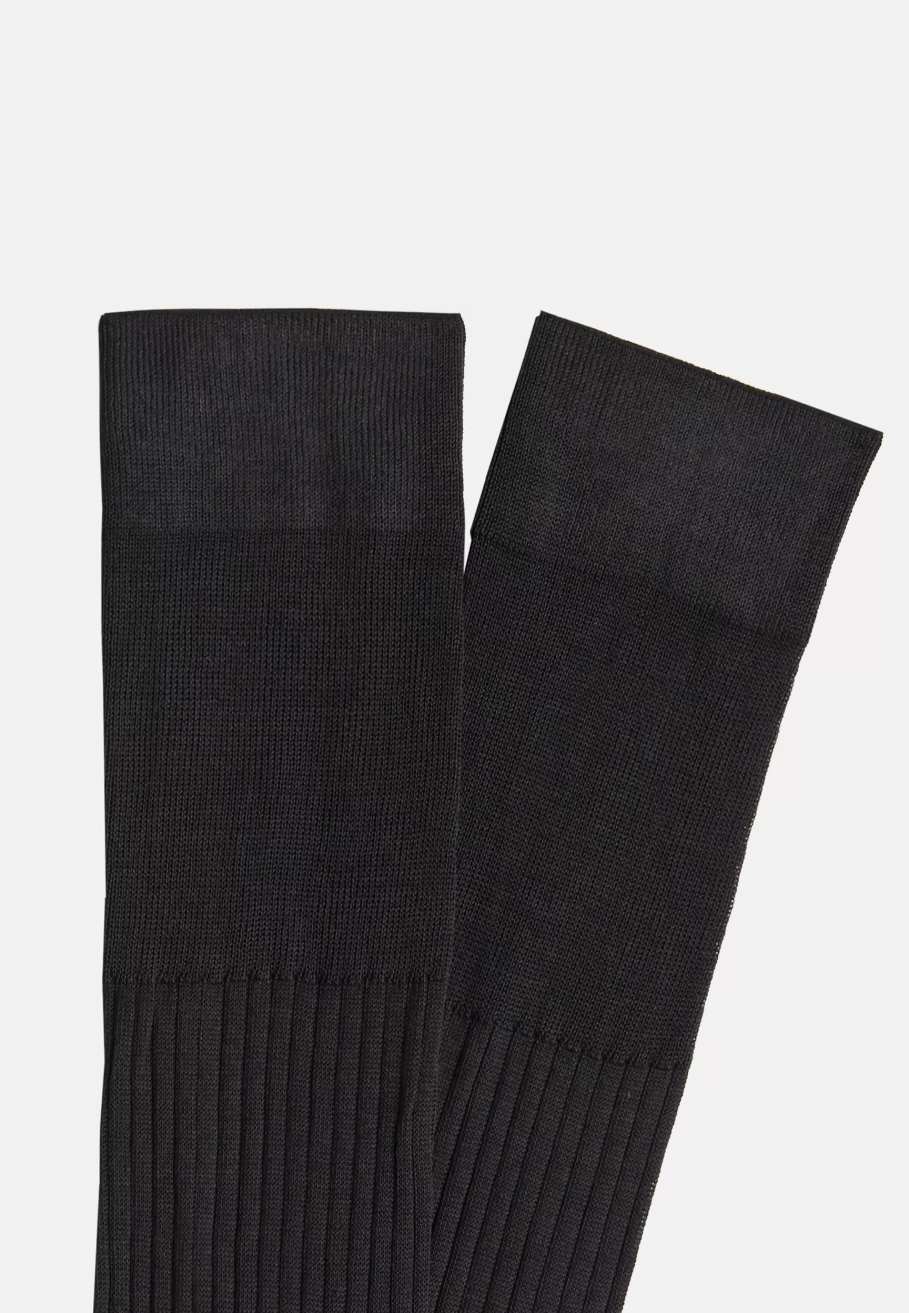 Socks^Boggi Milano Ribbed Cotton Socks Charcoal